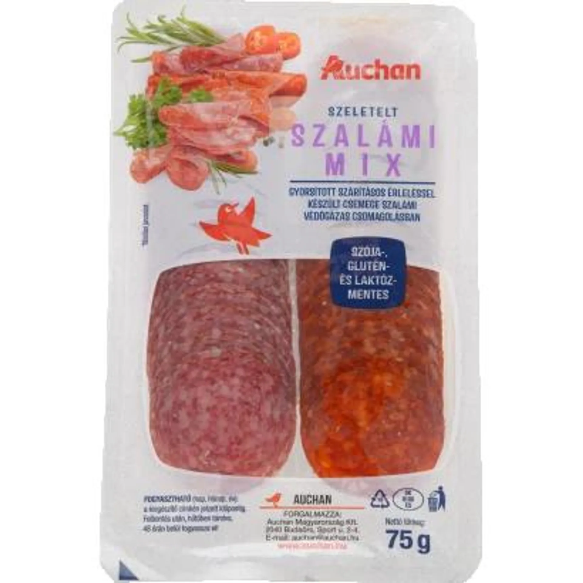 Auchan Favourite Salami Mix 75g sliced