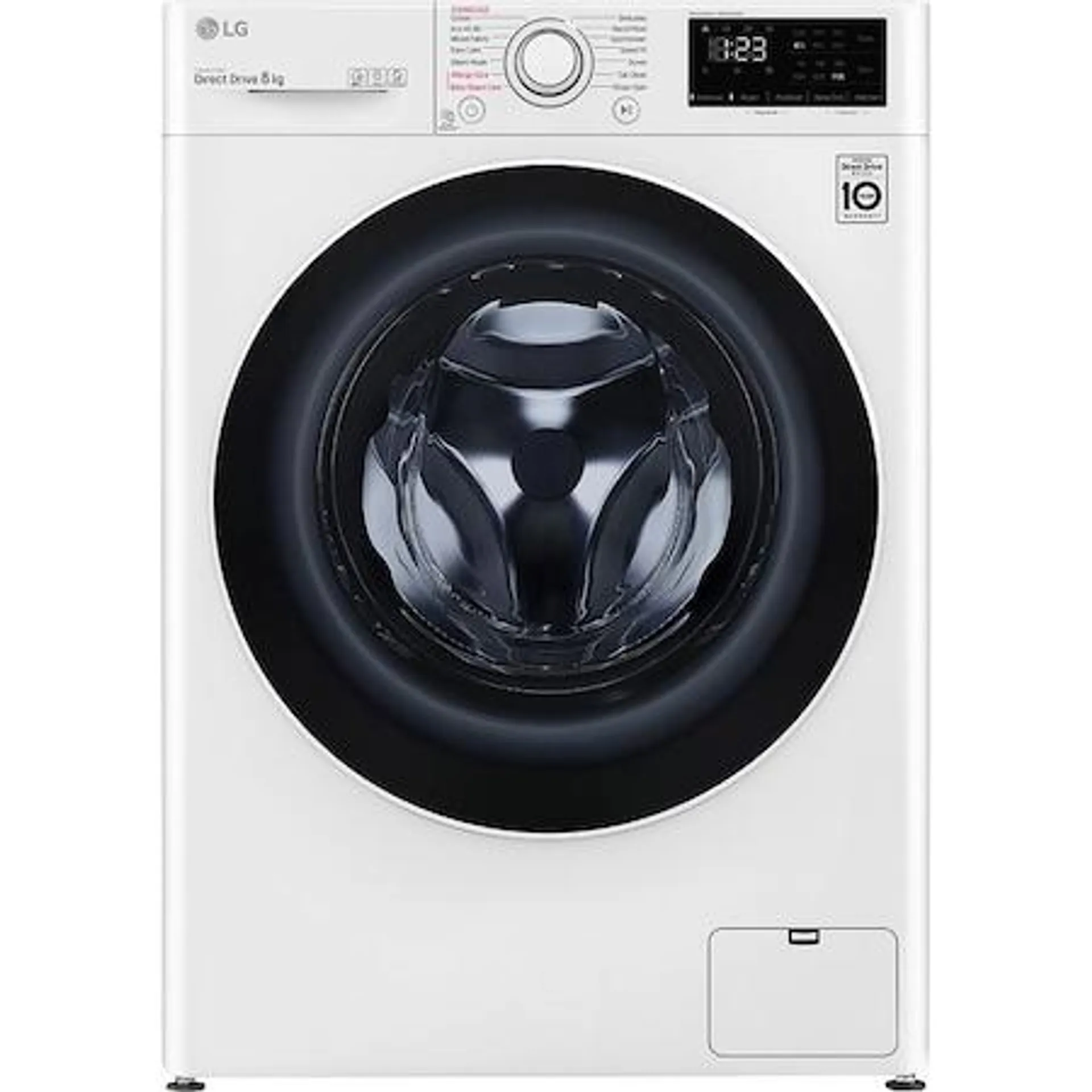 LG F4WV328S0U Mosógép, 8 kg, 1400 f/p. B energiaosztály, TurboWash, SmarThinQ, Fehér