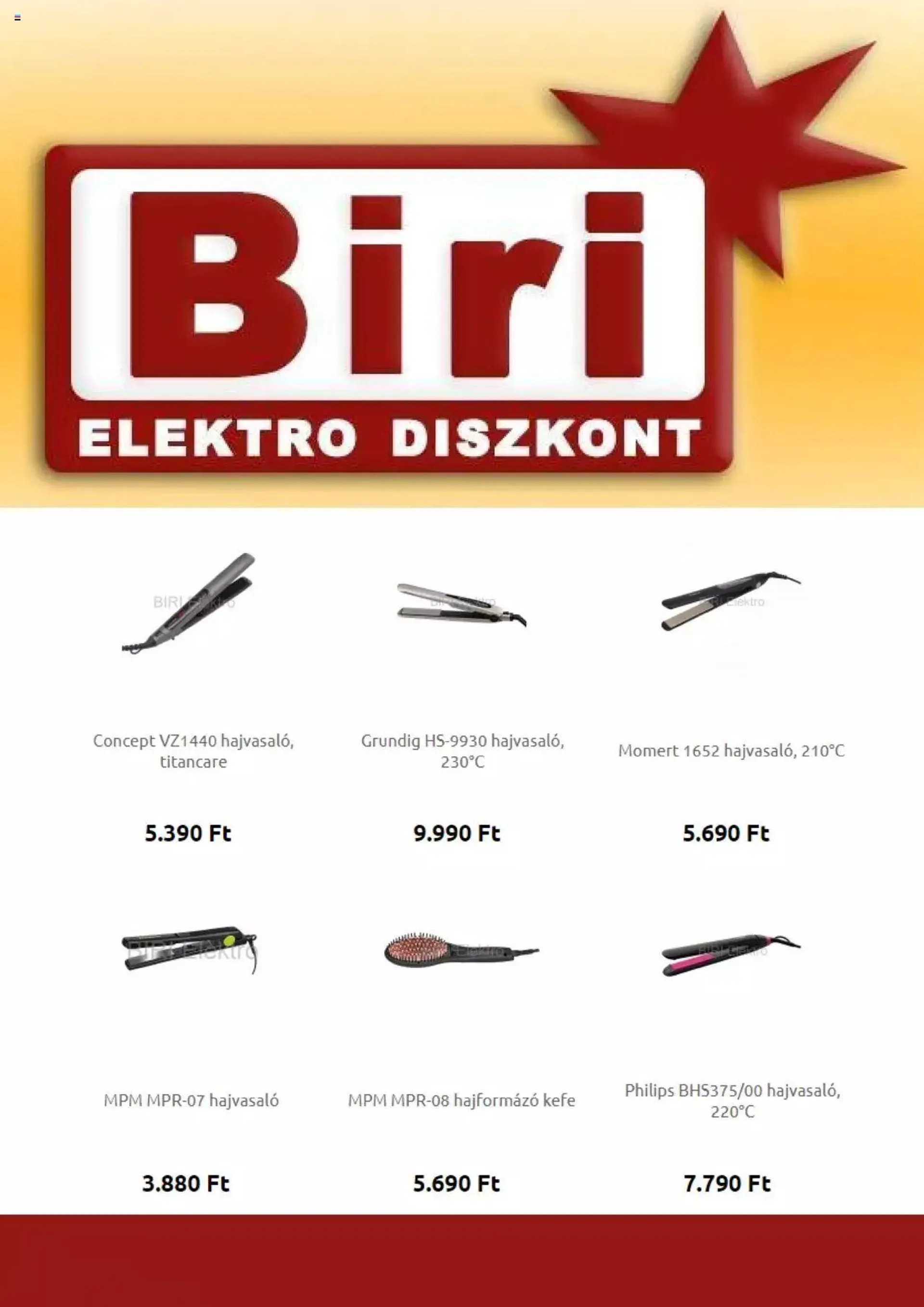 Biri Elektro - Akciós újság - 2