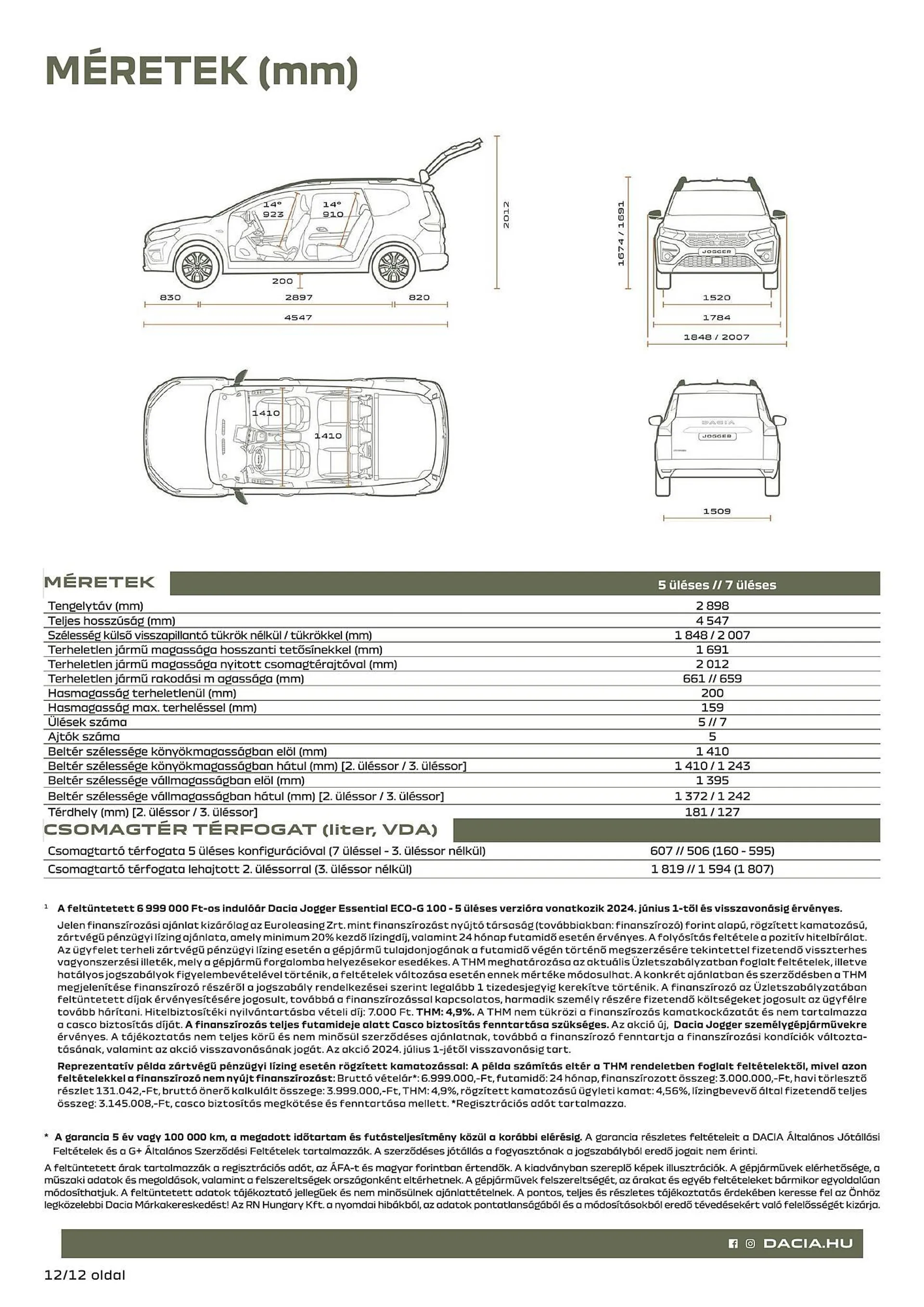 Katalógus Dacia Jogger akciós újság július 5.-tól december 31.-ig 2024. - Oldal 12