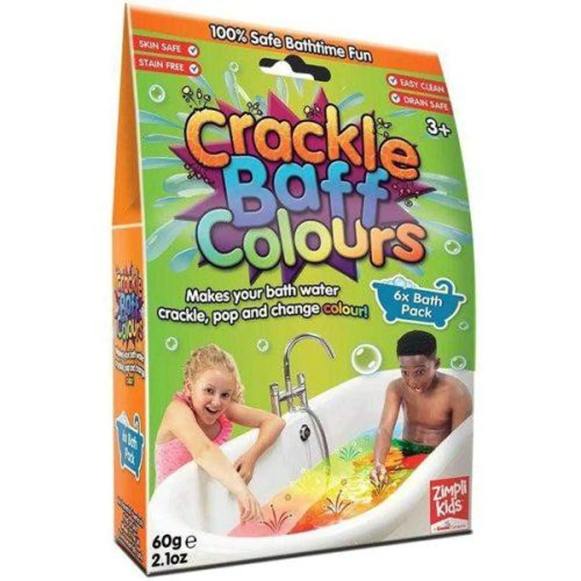 Crackle Baff Colours - pattogó színes fürdőpor, 60 g-os