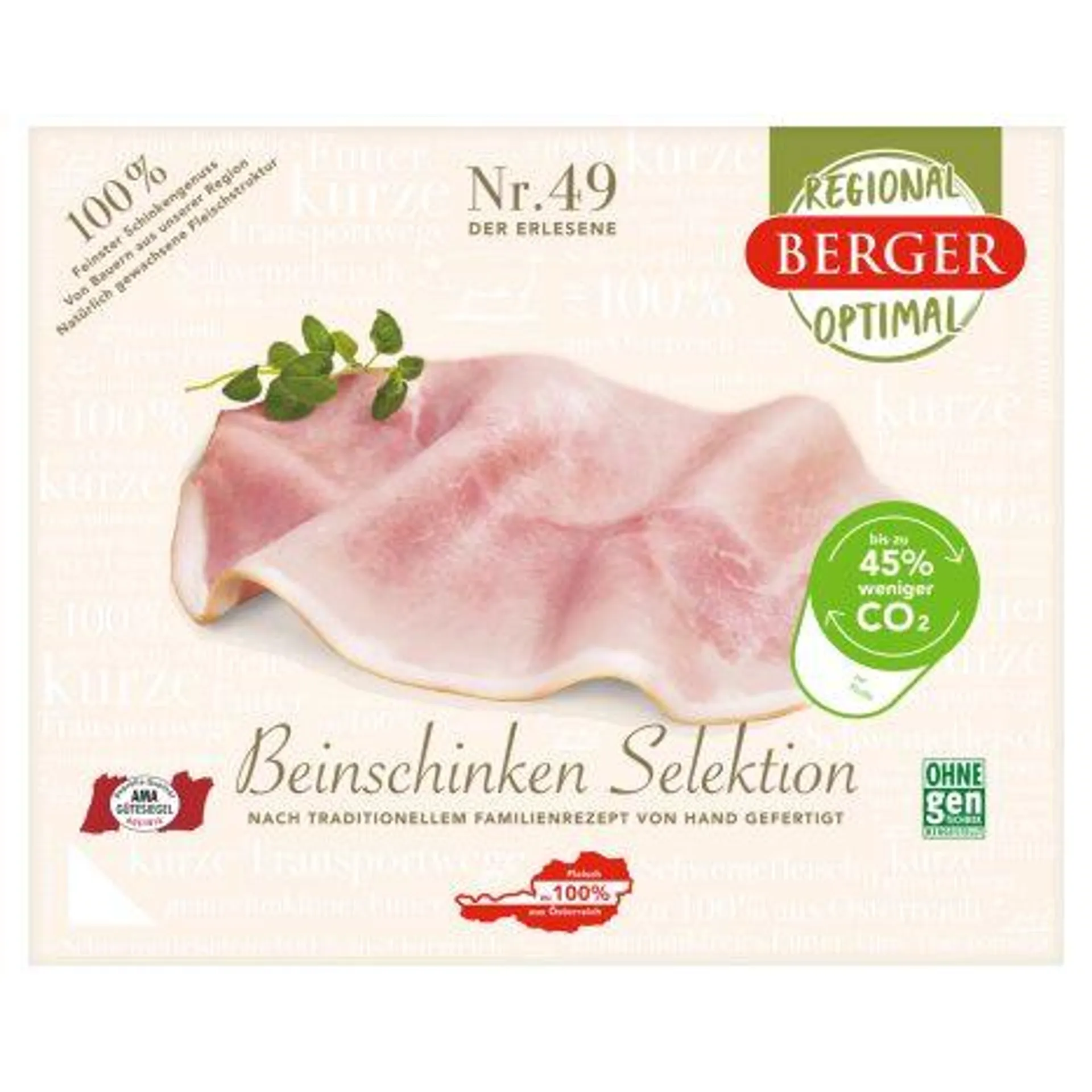 Berger szeletelt, füstölt hagyományos sonka selektion 130 g