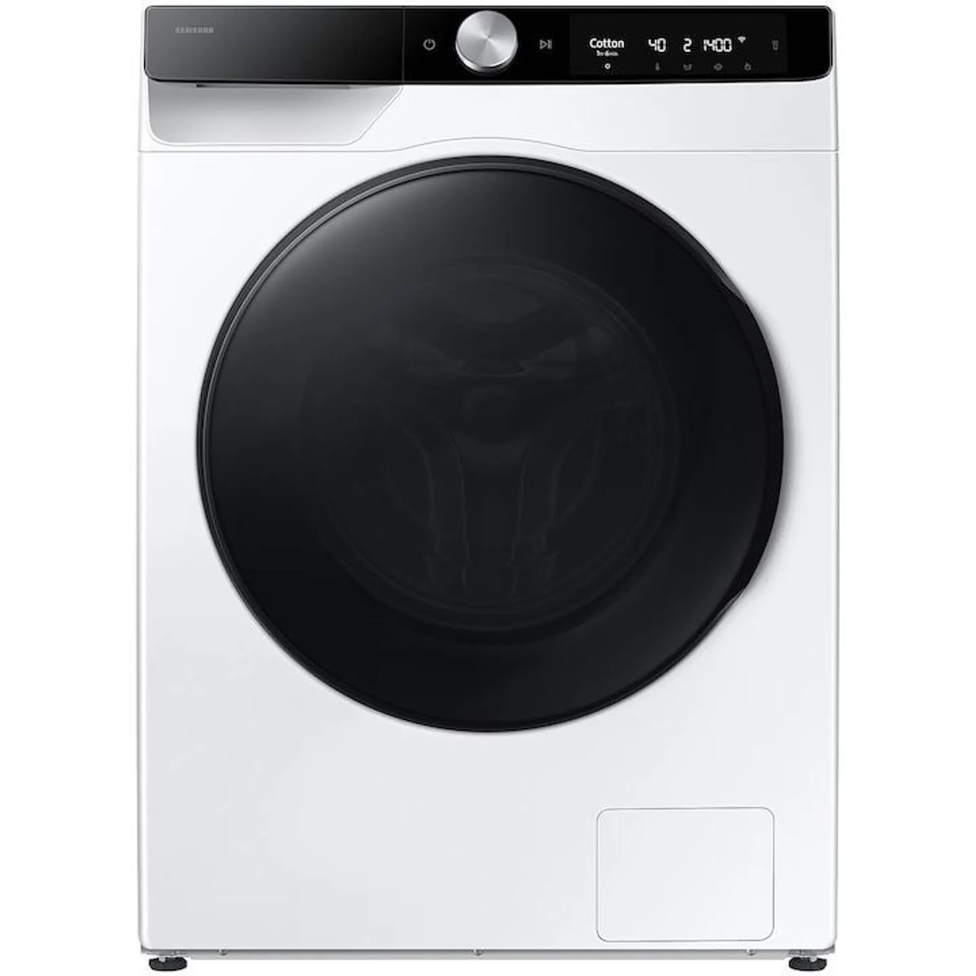 Samsung WD90DG6B85BU4, Mosógép szárítóval, Mosás 9 kg, Szárítás 6 kg, 1400 RPM, D energiaosztály, AI Wash, Automata adagolás, AI Ecobubble, AI Control, Szuper sebesség 39 perc, WiFi, Fehér