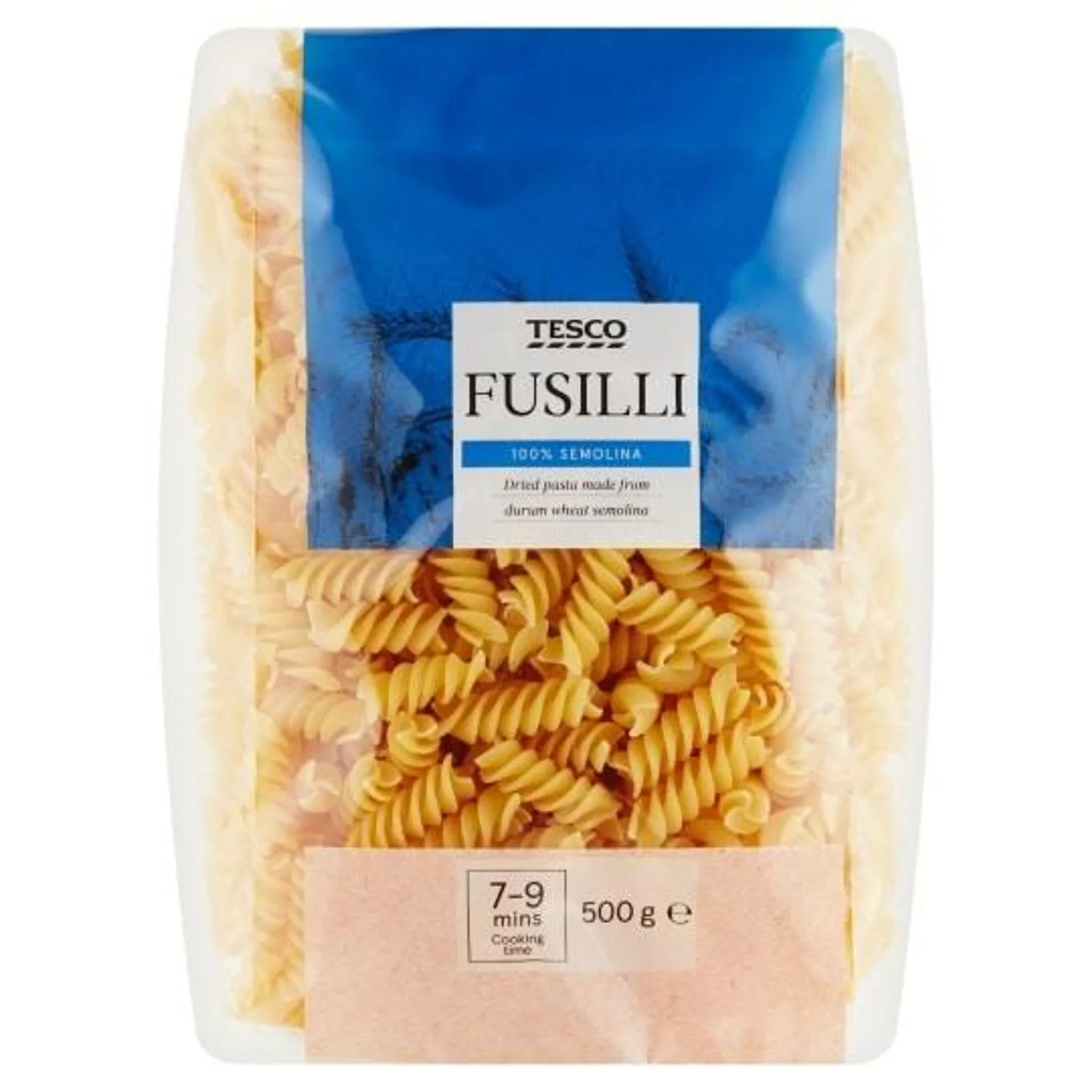 Tesco Fusilli semolinové sušené 500g