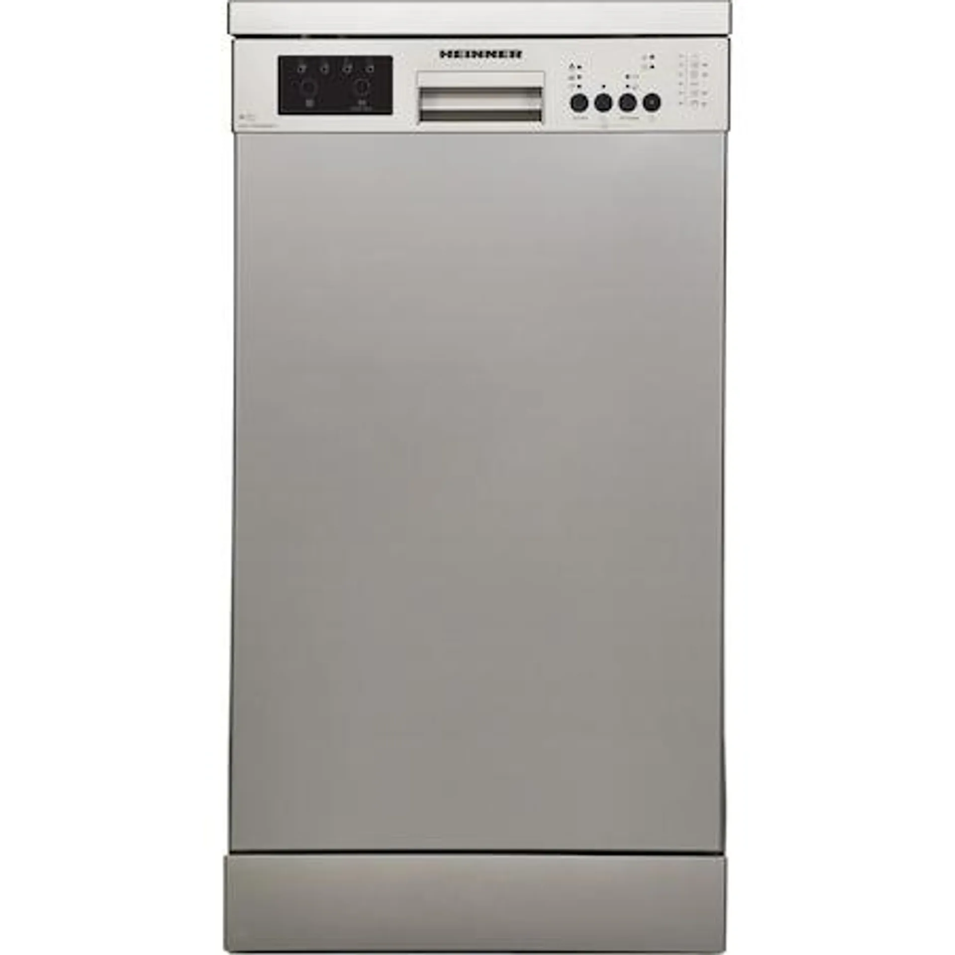 Heinner HDW-FS4506DSE++ Szabadonálló mosogatógép, 45cm, 10 teríték, 6 program, E energiaosztály, ezüst