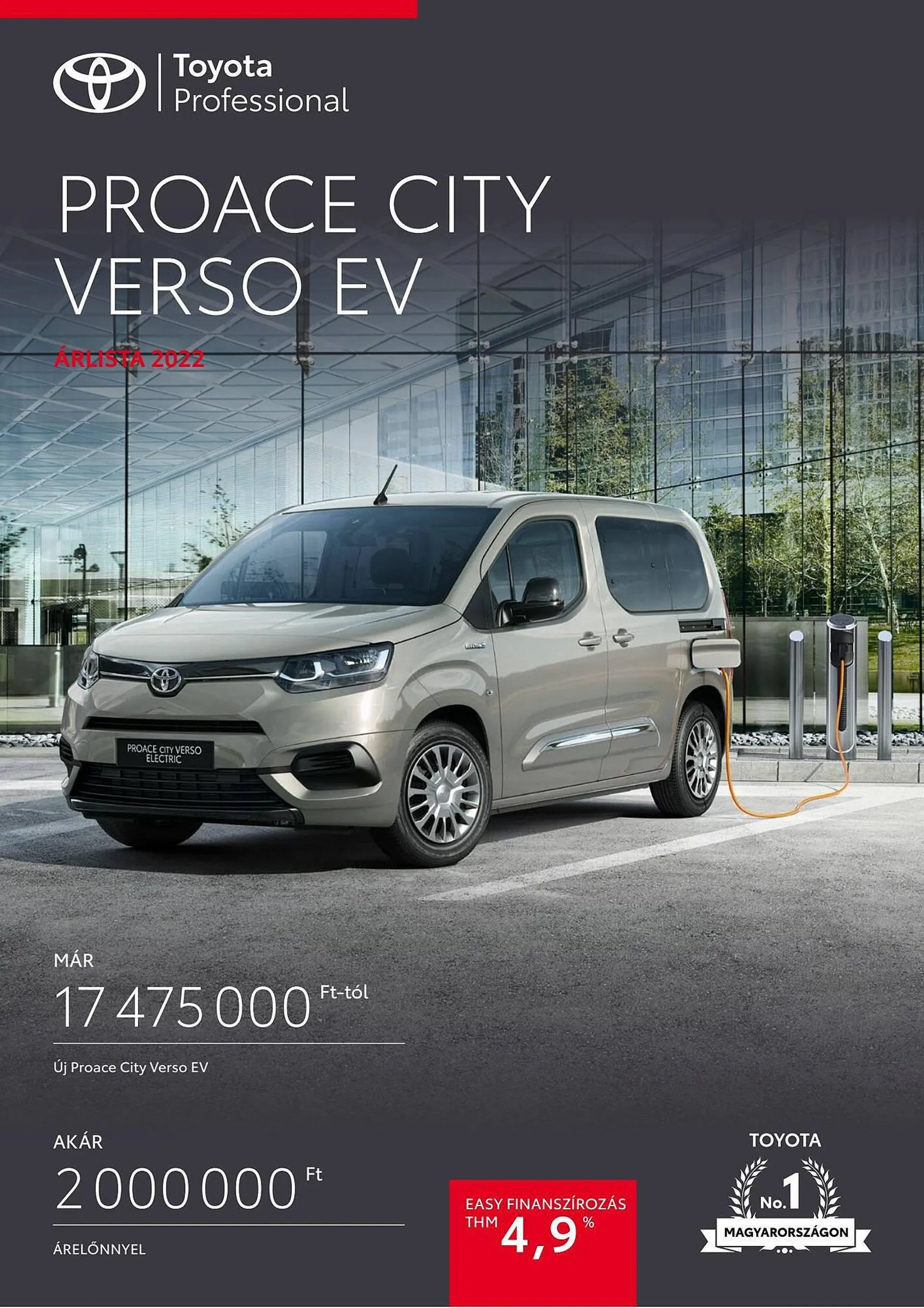 Toyota PROACE CITY VERSO EV akciós újság - november 15. november 15. 2024.