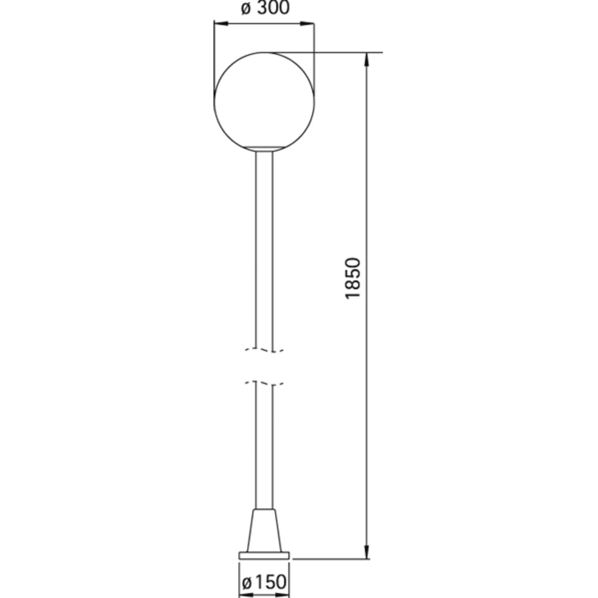 Pole Light kristálygömb, fehér