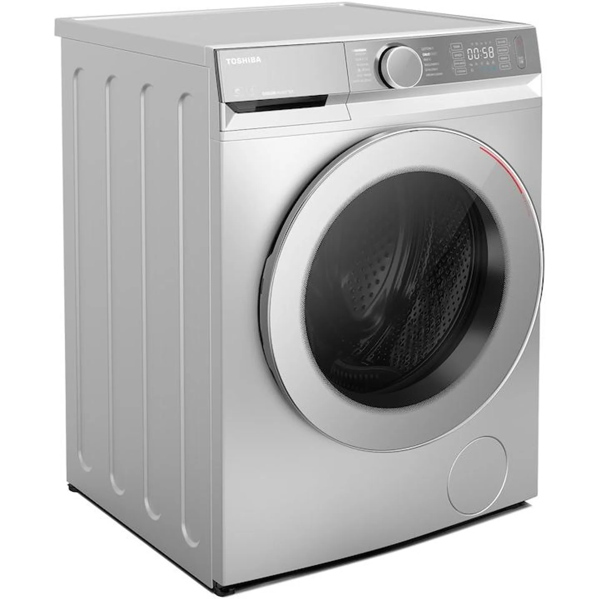 Toshiba TW-BK100GF4 mosógép, 9 kg, 1400 RPM, A energiaosztály, inverteres motor, gőz funkció, UFB technológia, Wi-Fi, fehér