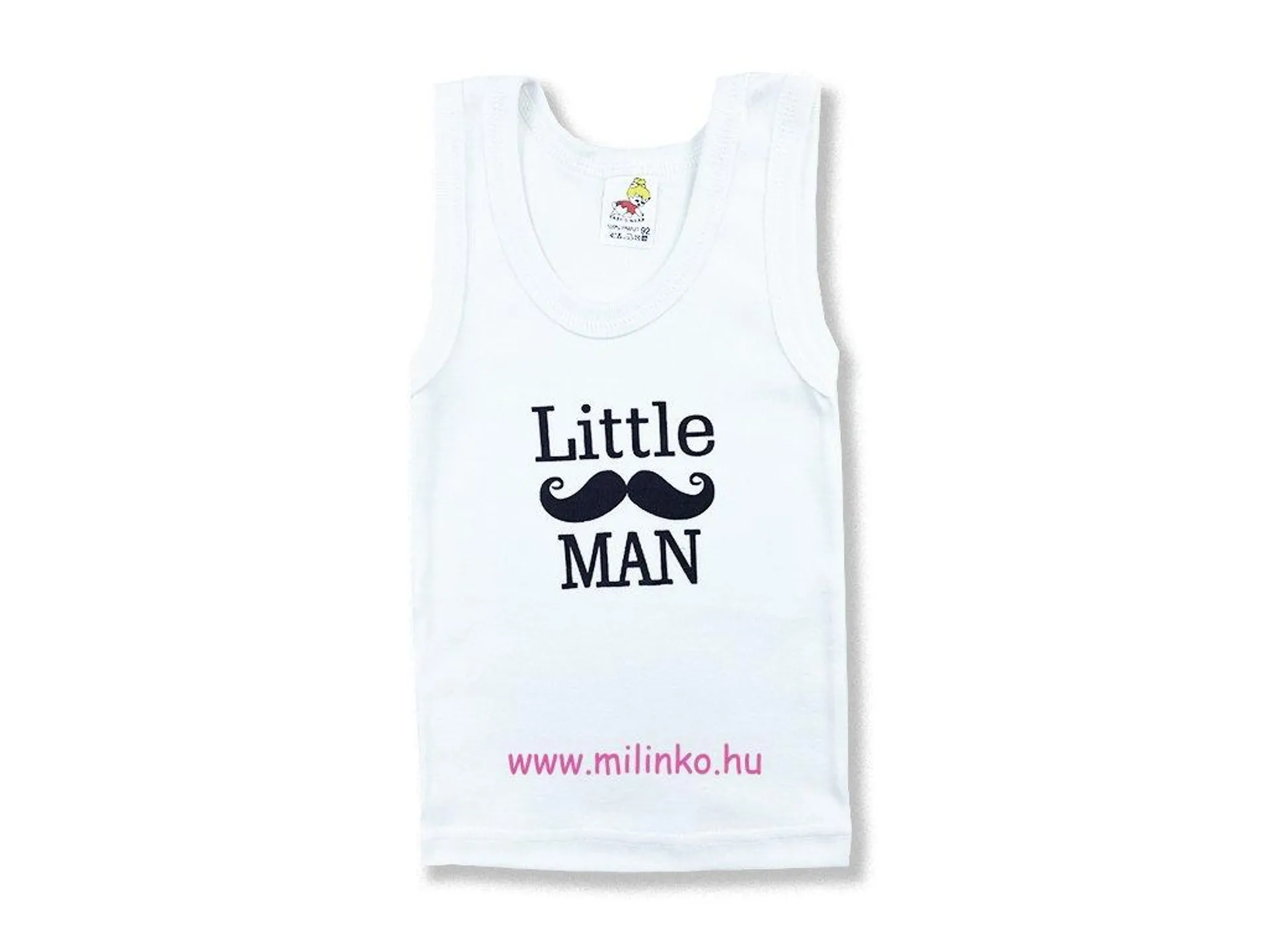 Pamut alsó trikó- Little Man, fehér