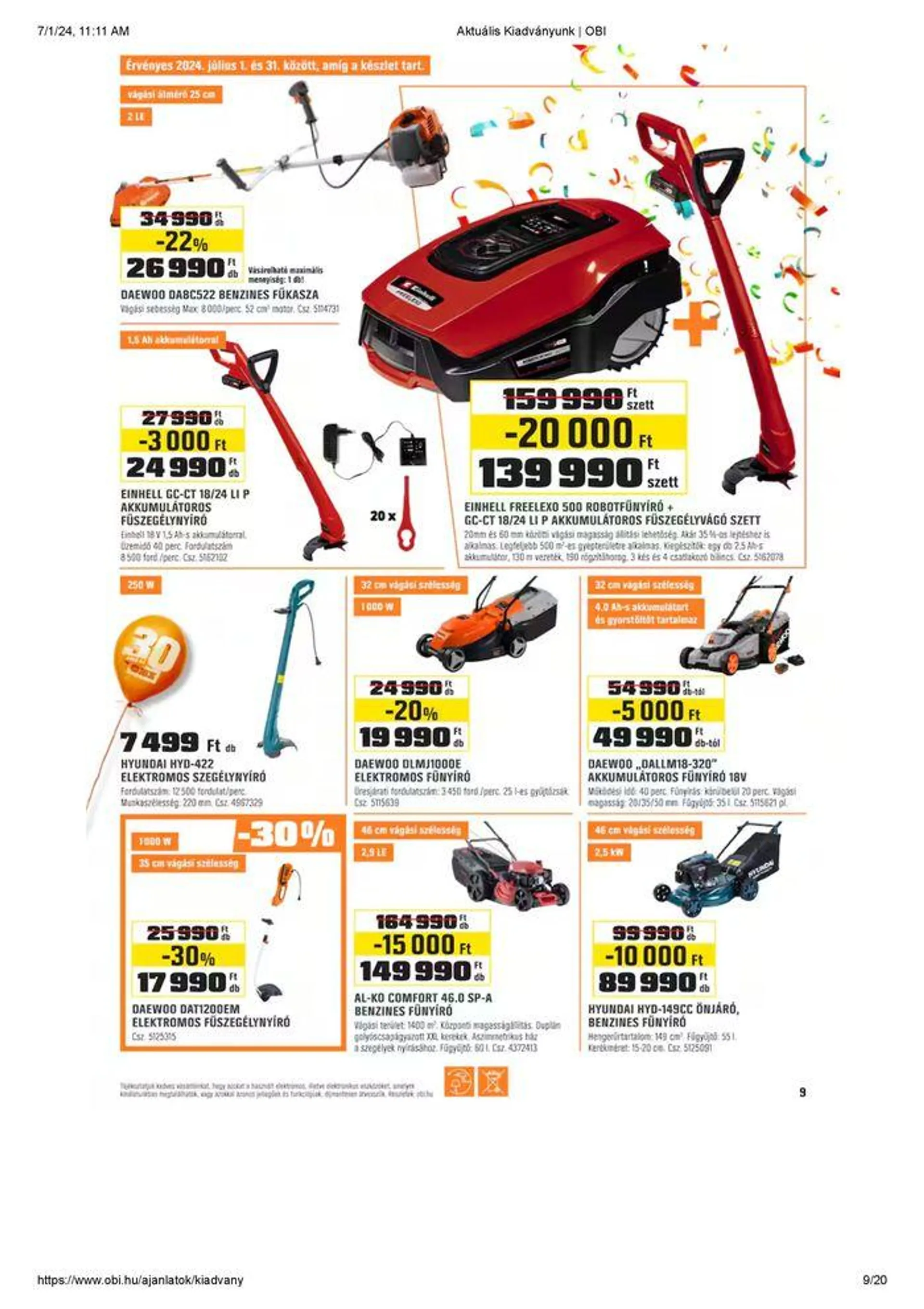 Katalógus Obi Leaflet július 1.-tól július 31.-ig 2024. - Oldal 9