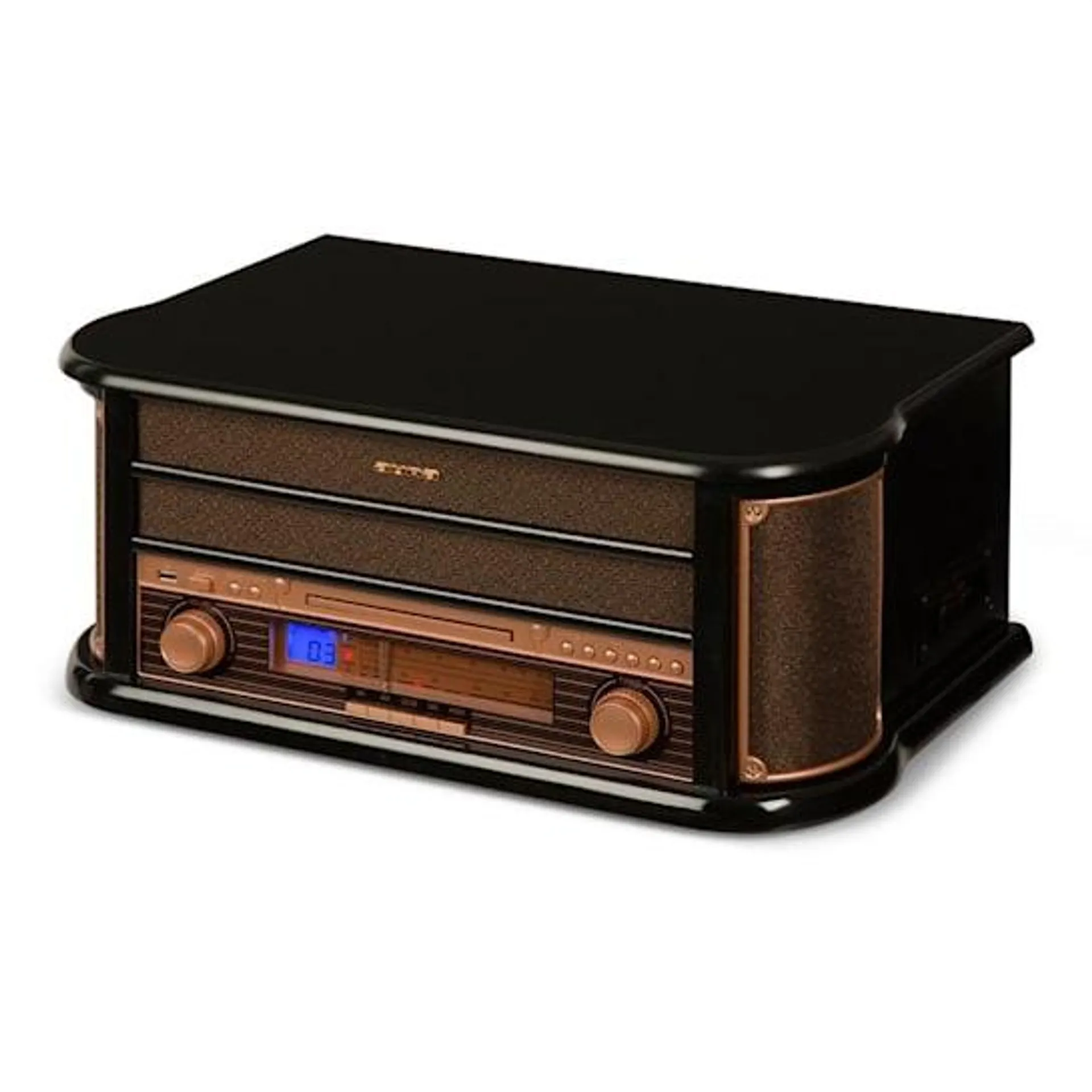 BELLE EPOQUE 1908, retró sztereó rendszer, gramofon, rádió, USB, CD, MP3, mikrorendszer