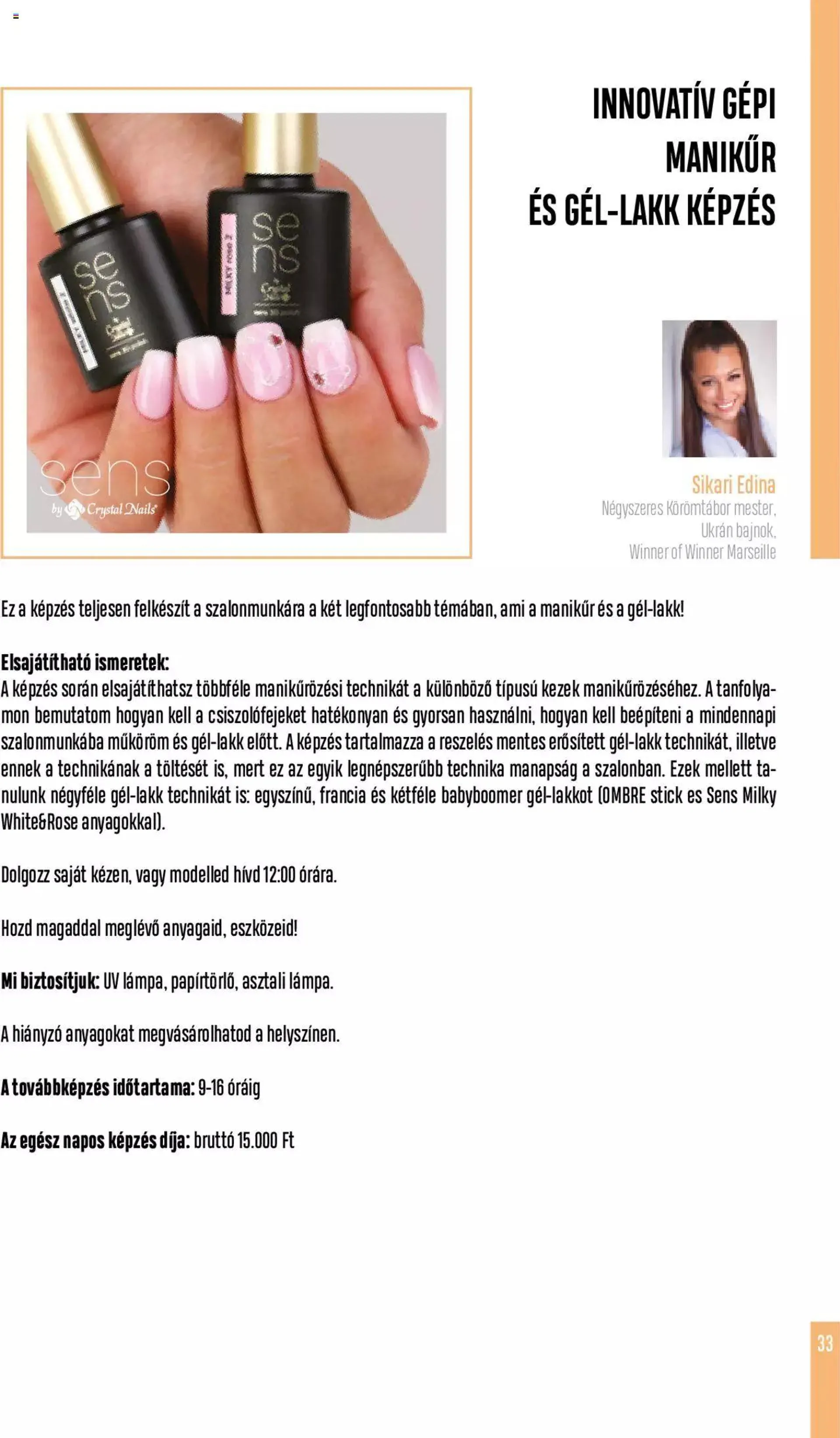 Katalógus Crystal Nails - Tavasz oktatási kézikönyv március 6.-tól december 31.-ig 2023. - Oldal 33