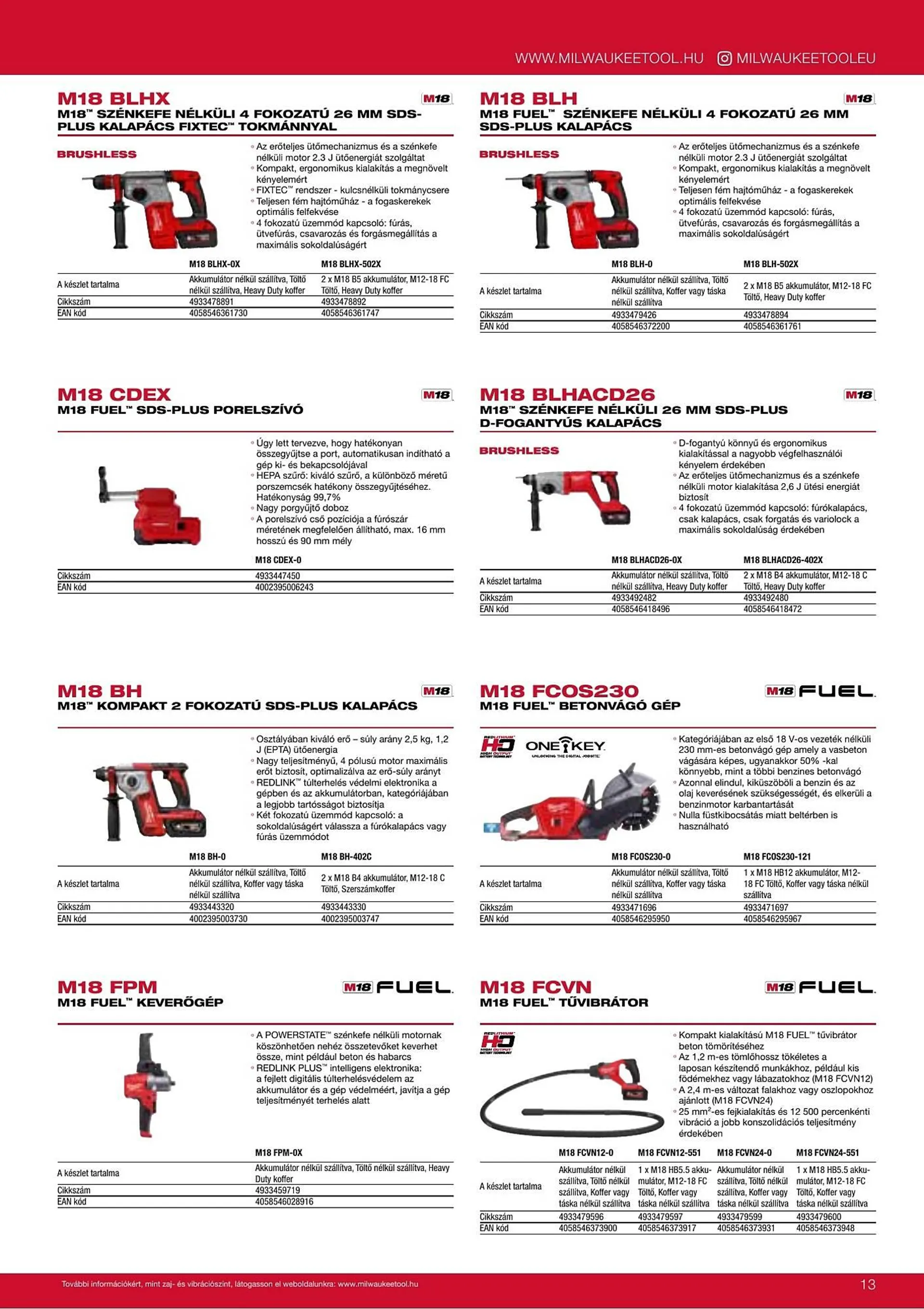 Katalógus Milwaukeetool akciós újság augusztus 14.-tól december 31.-ig 2025. - Oldal 13