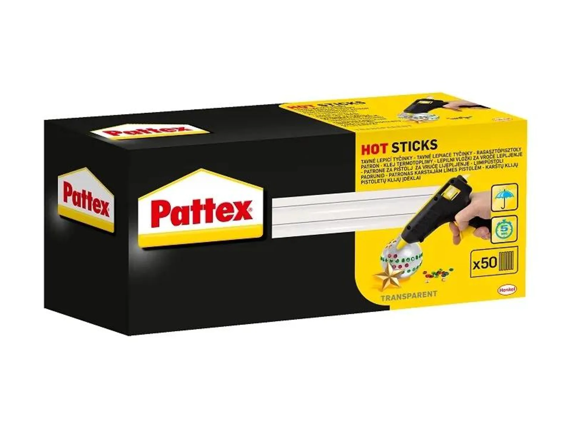 PATTEX HOT STICKS - ömledékragasztó patron PATTEX ragasztópisztolyhoz (1kg)