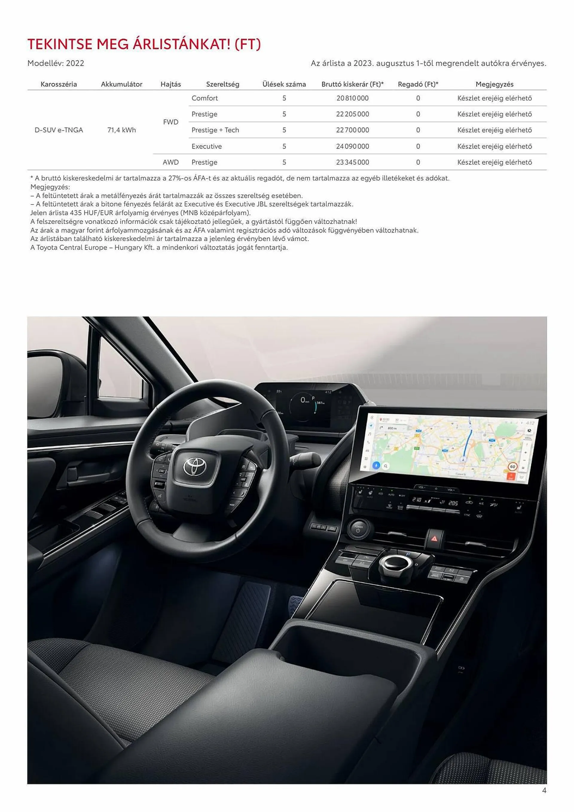 Katalógus Toyota bZ4X akciós újság november 15.-tól november 15.-ig 2024. - Oldal 4