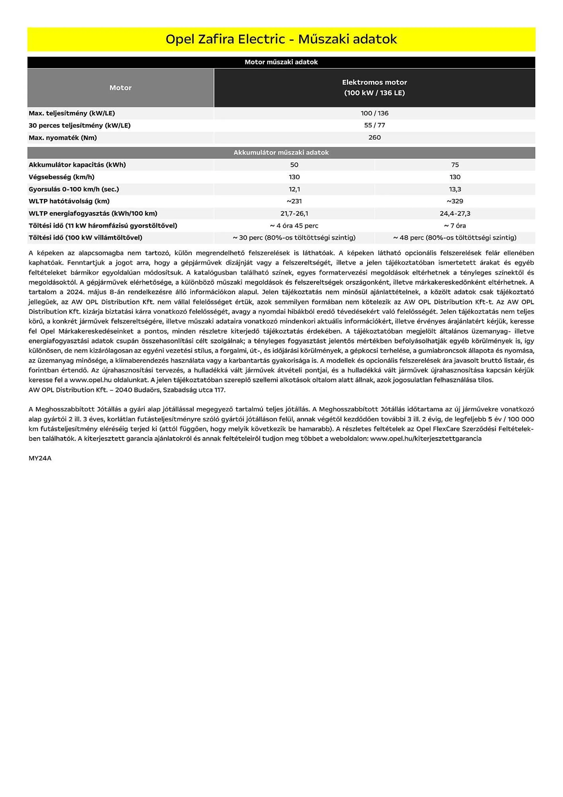 Katalógus Opel Zafira Electric akciós újság július 5.-tól december 31.-ig 2024. - Oldal 11