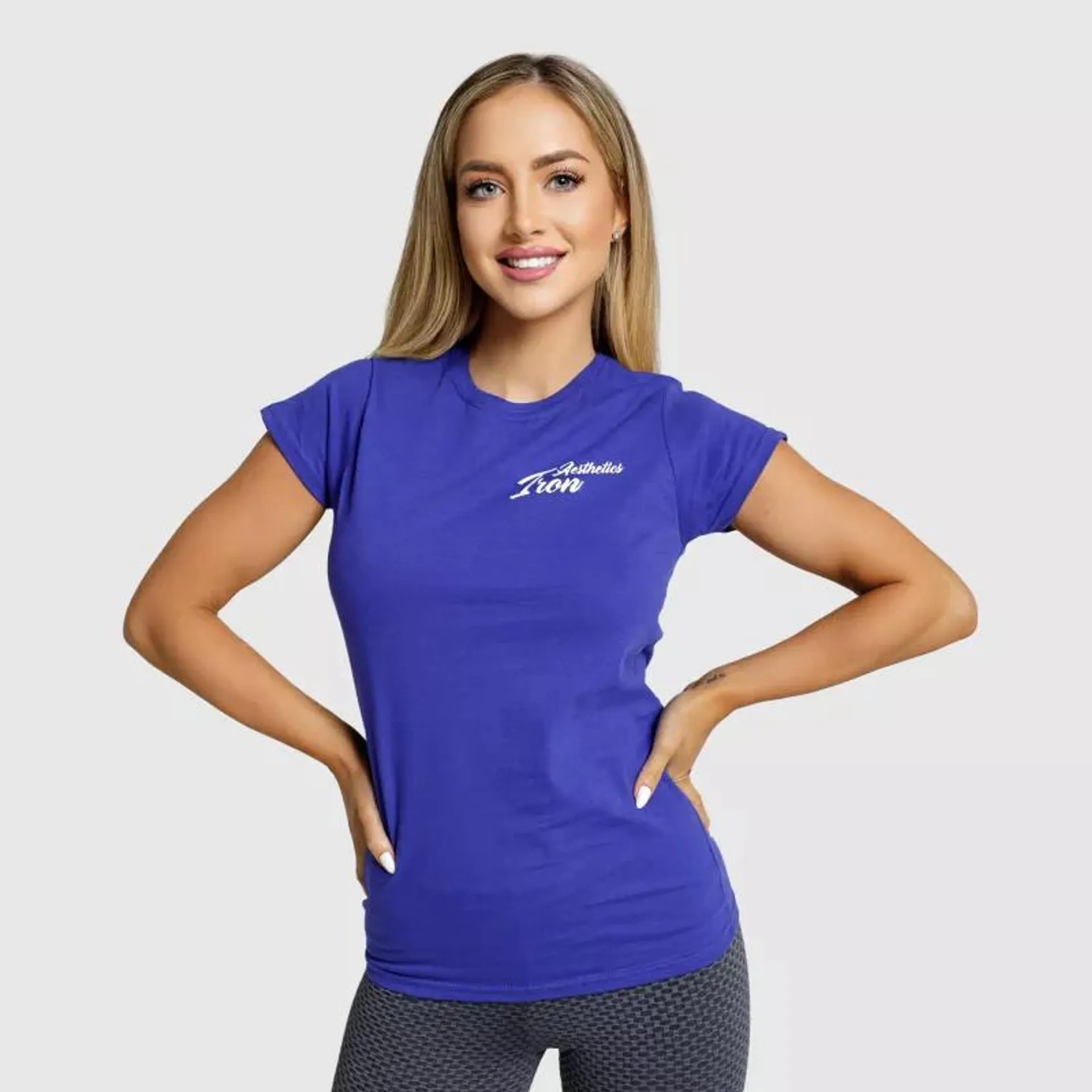 Női fitness póló Iron Aesthetics Fit, kék