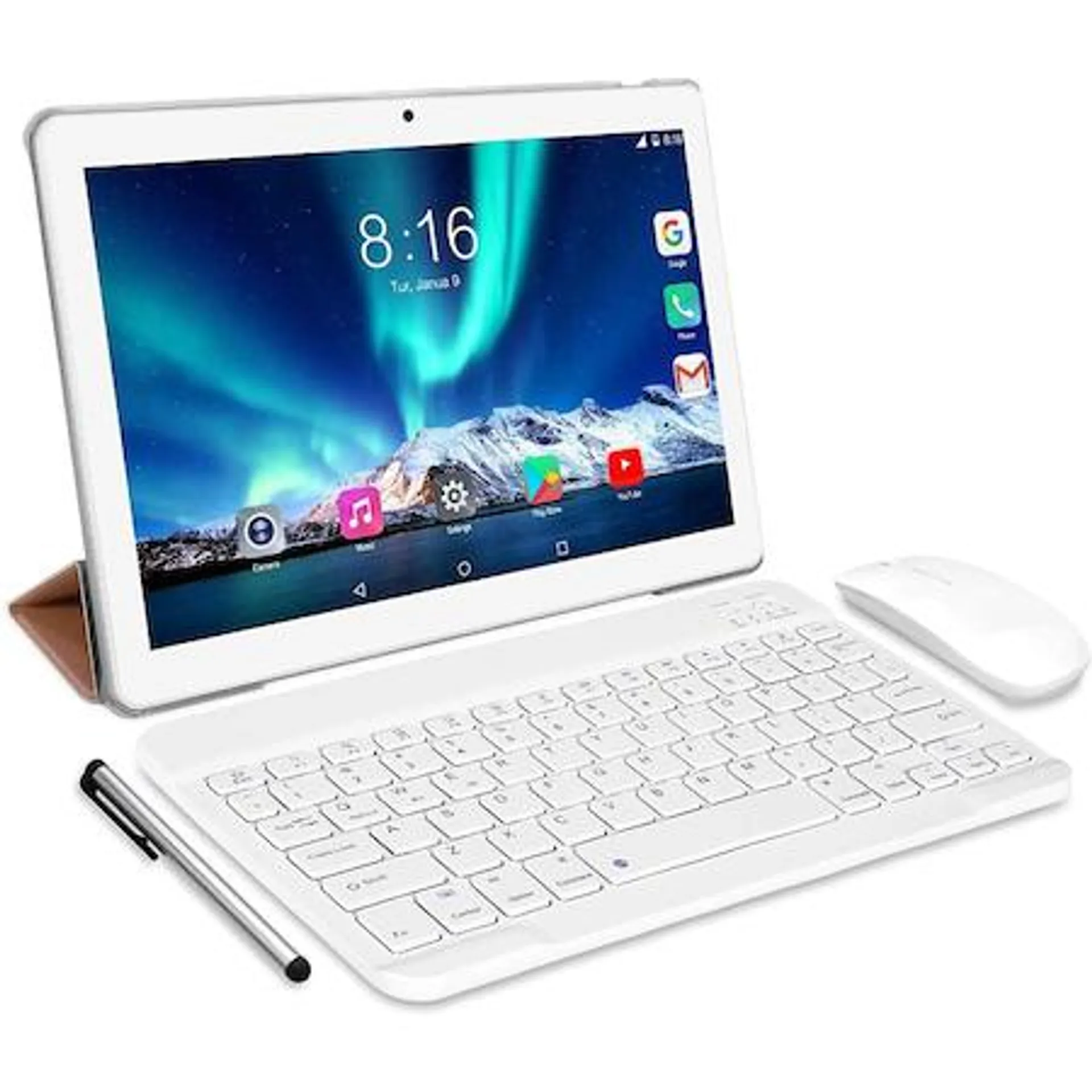 TOSCIDO T22 Tablet, 10,1", nyolcmagos, 4 GB RAM, 64 GB ROM, Android 10.0, 4G LTE/WIFI, 1,6 GHz, ezüst