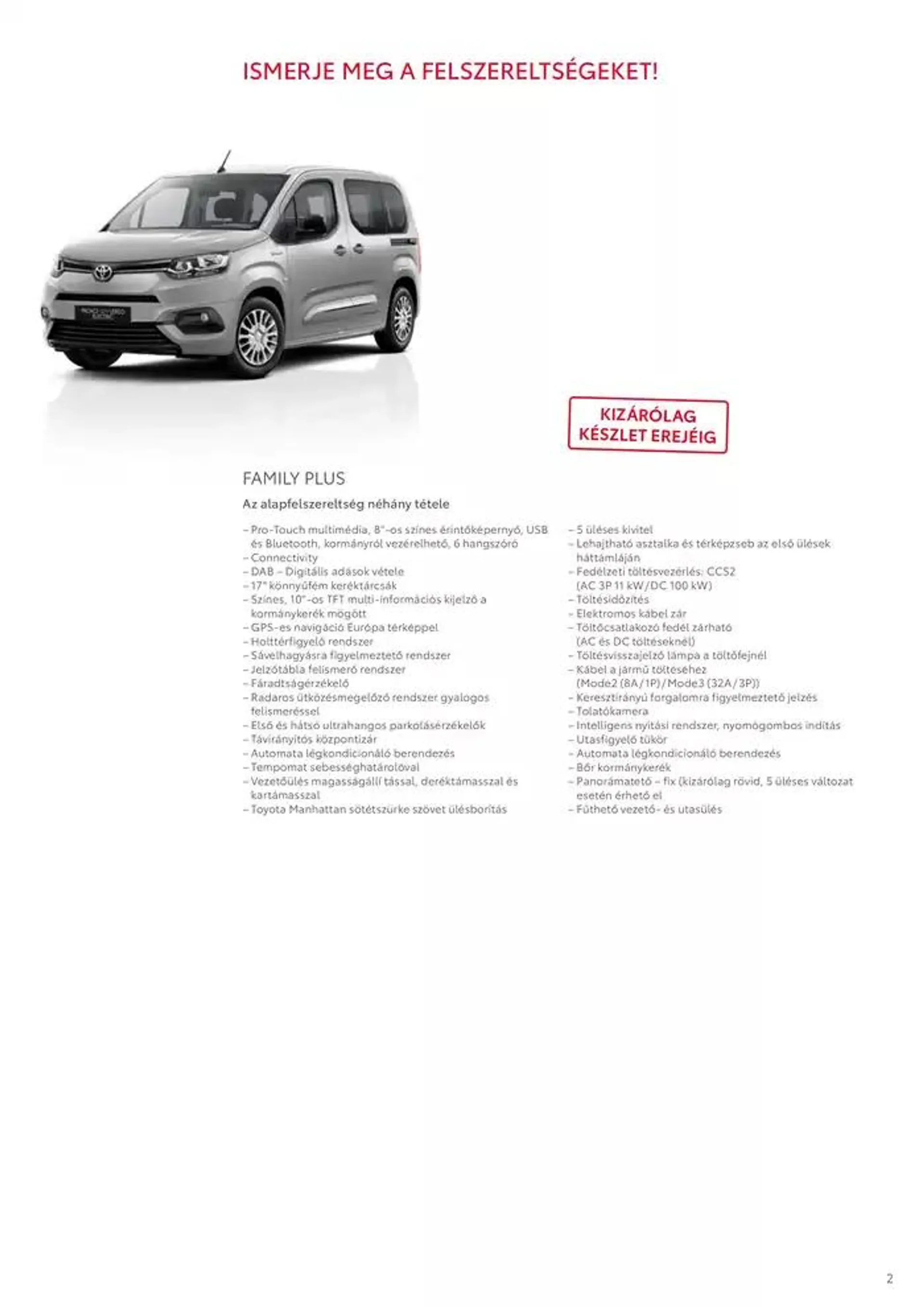 Katalógus Toyota Proace City Verso EV MY22 január 25.-tól január 25.-ig 2026. - Oldal 2