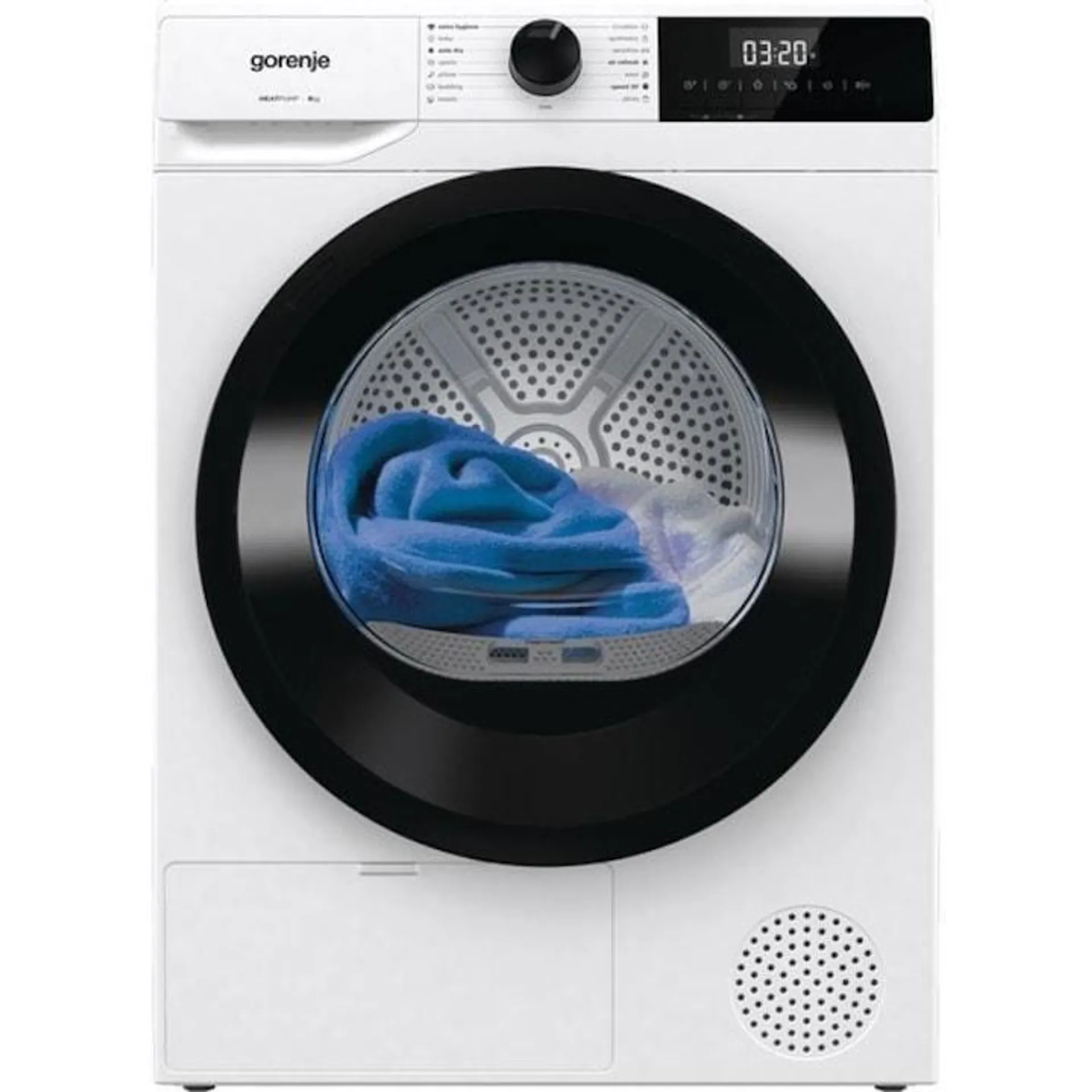 Gorenje DHNE82 Hőszivattyús szárítógép A++,8 kg,64 dB, Inverter motor nélkül