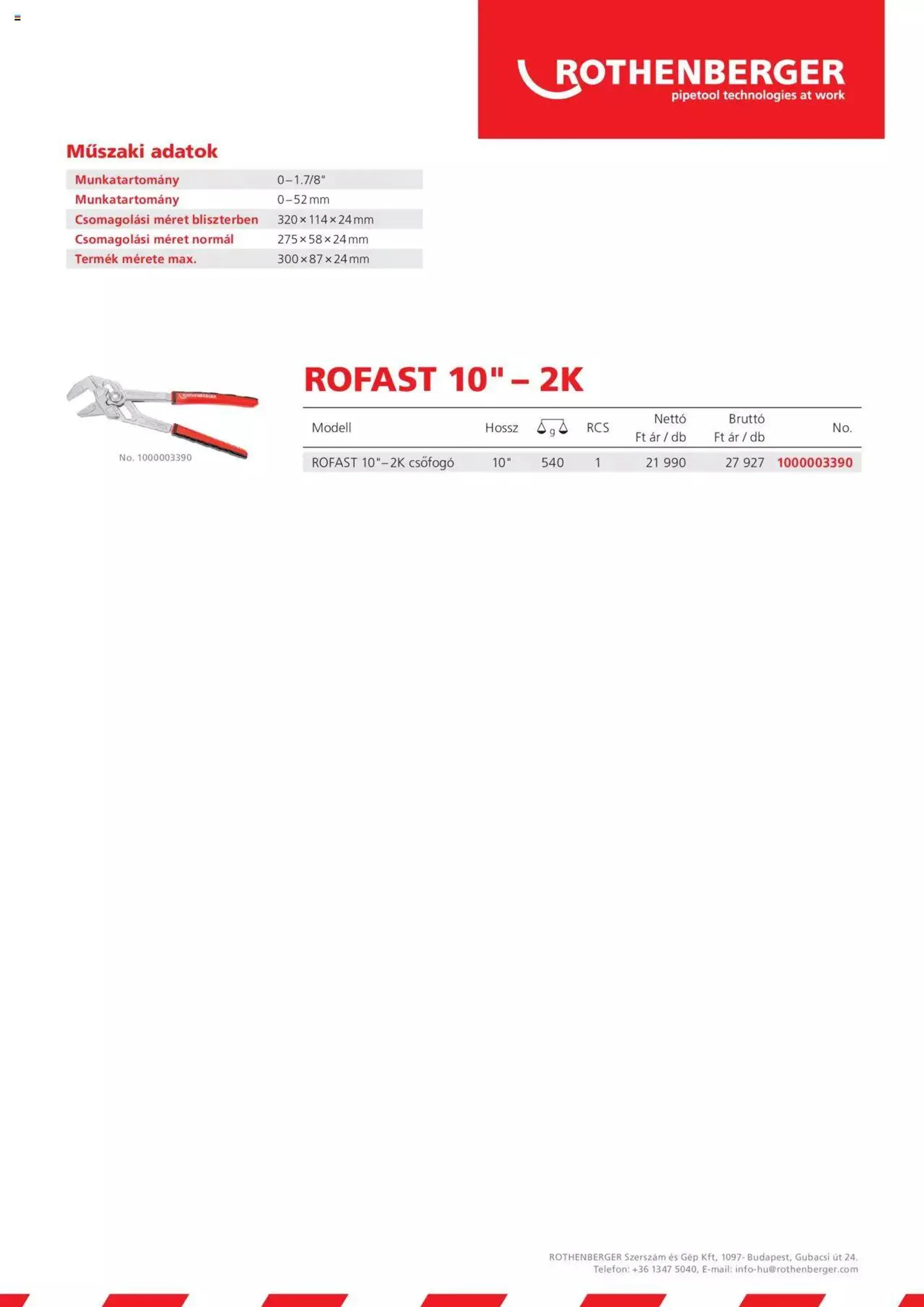 Rothenberger - Rofast 10" - 2K - 1
