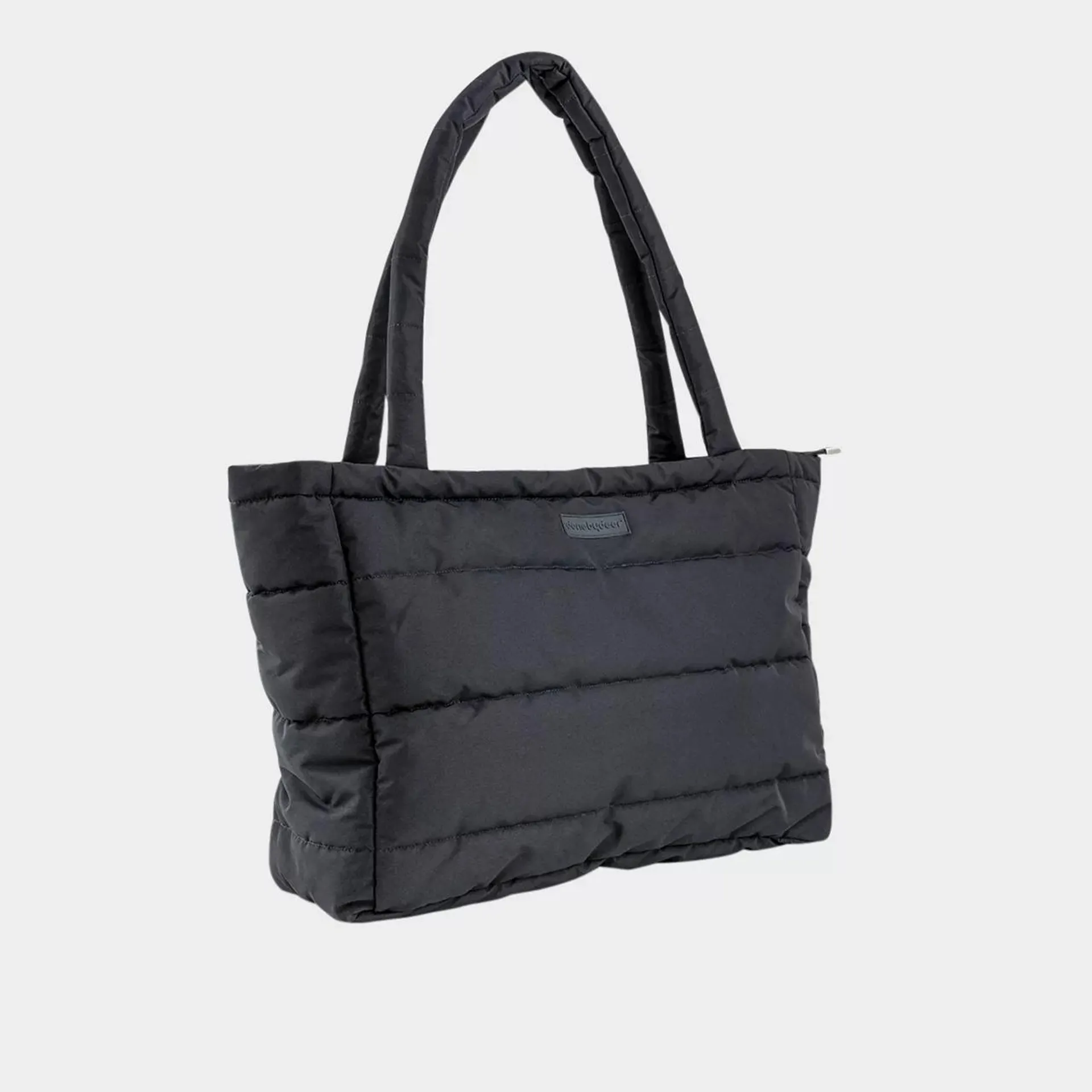 DONE BY DEER Quilted Tote Changing Bag Black