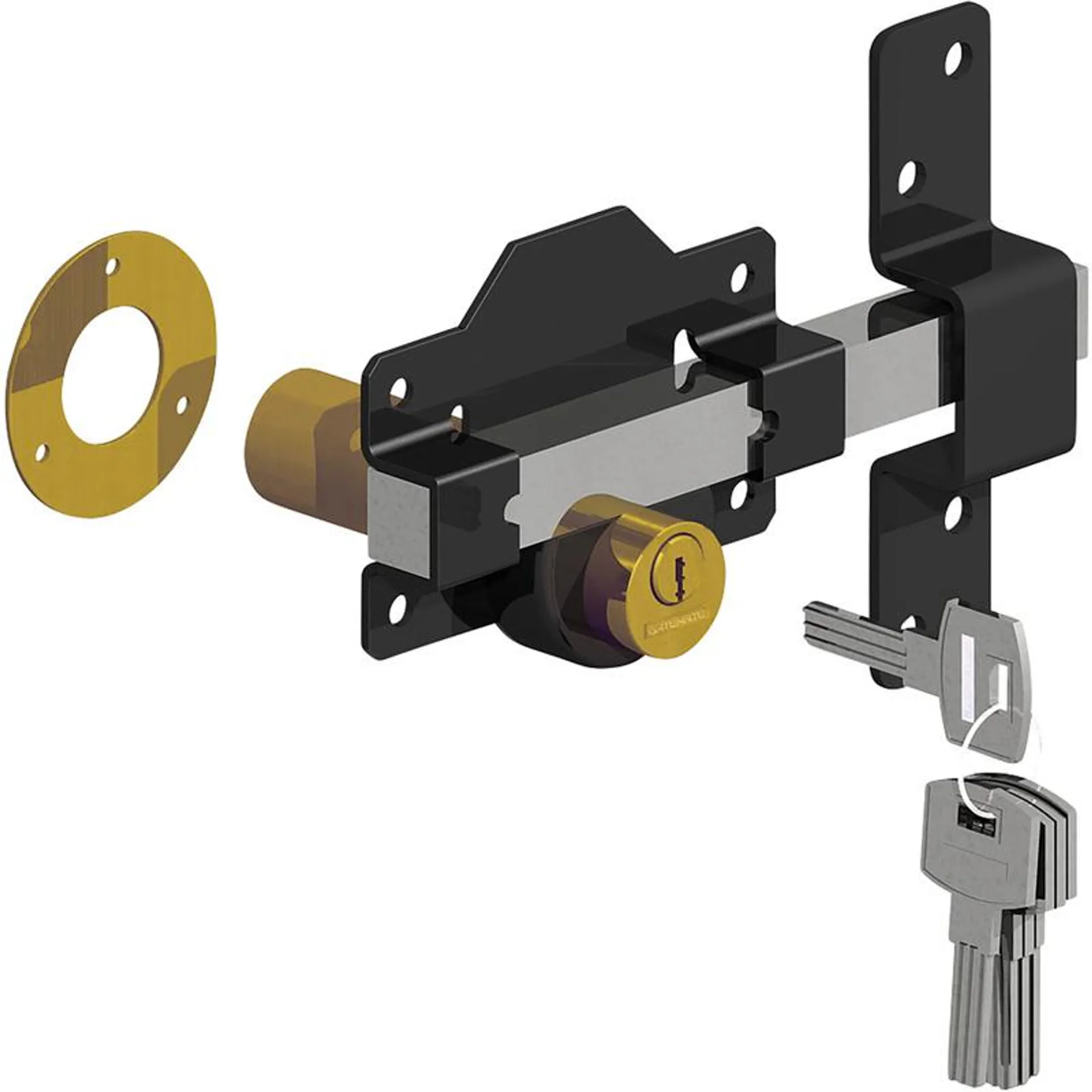 GateMate Premium Long Throw Lock Double Locking 70mm