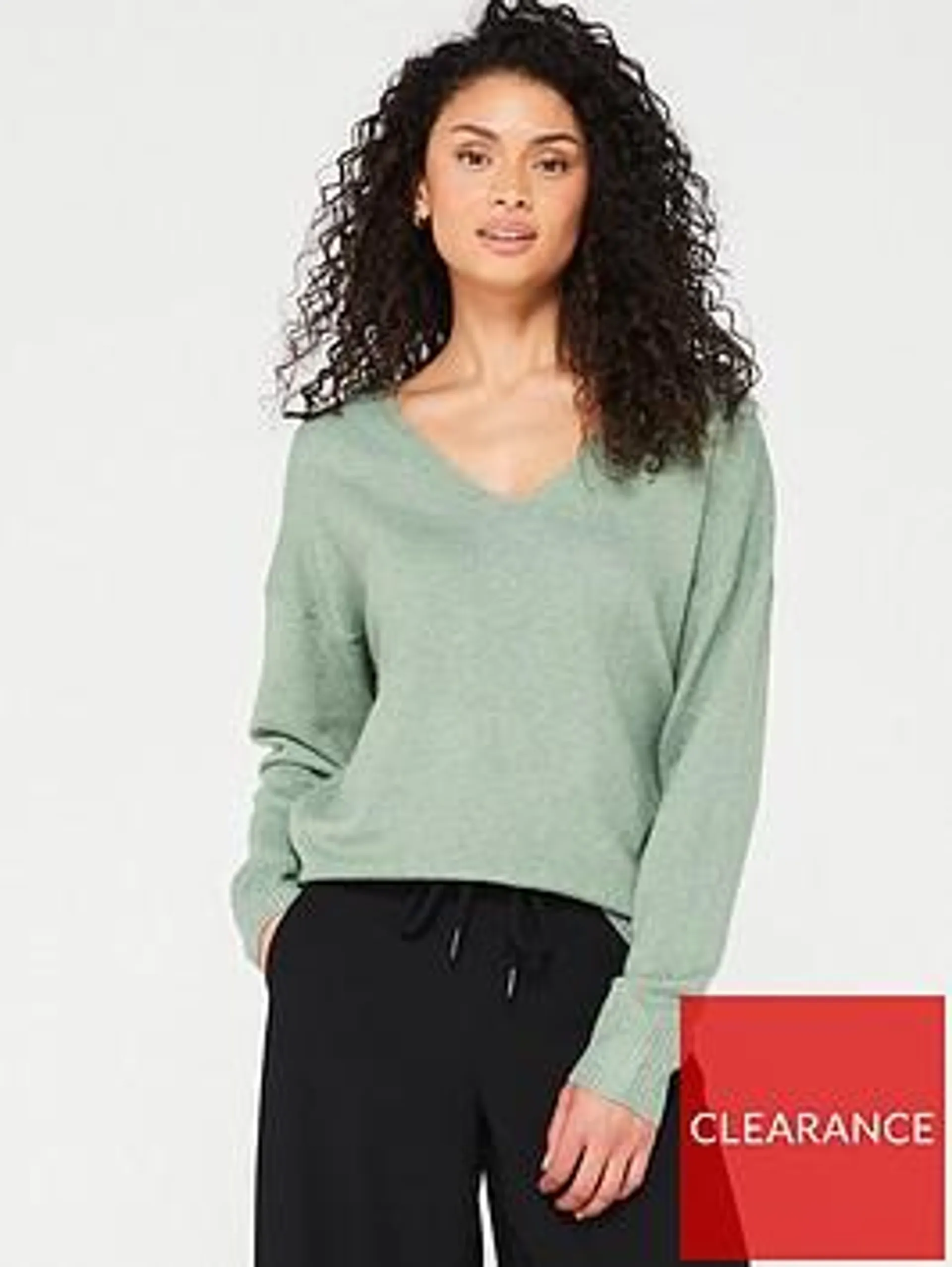 Tall Rica V-neck Jumper - Sage