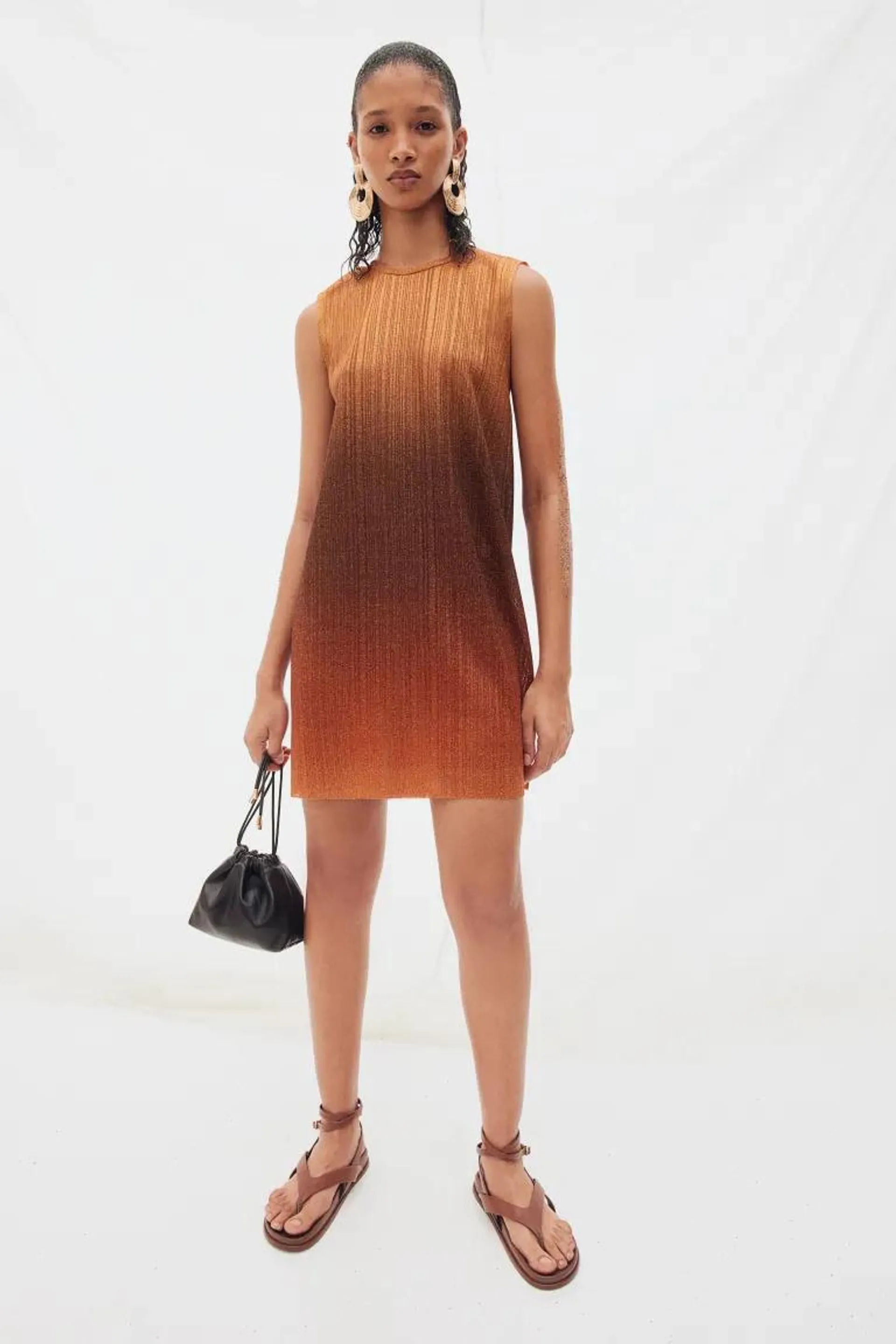 Glittery fine-knit dress