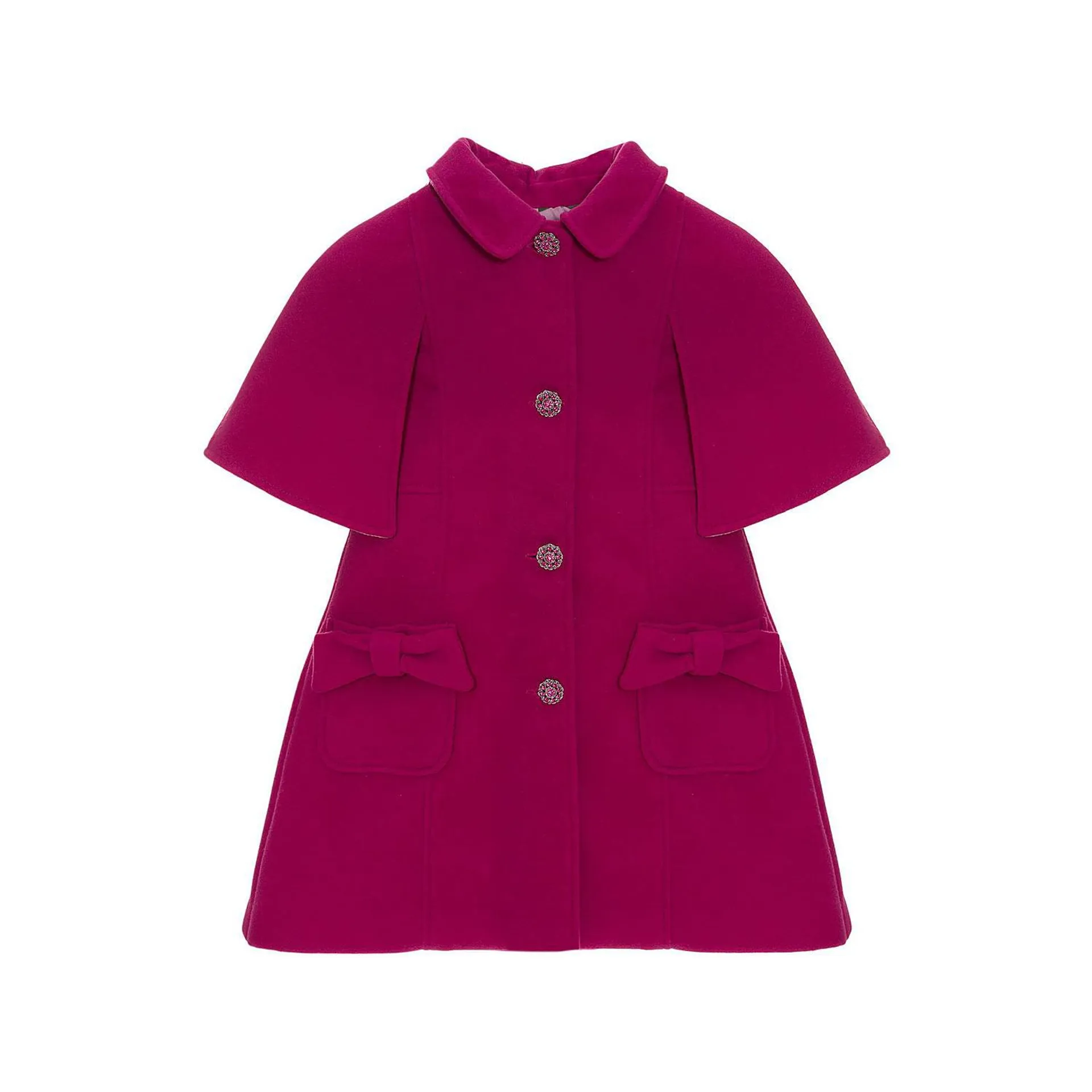 Bow Detailed Cape Coat