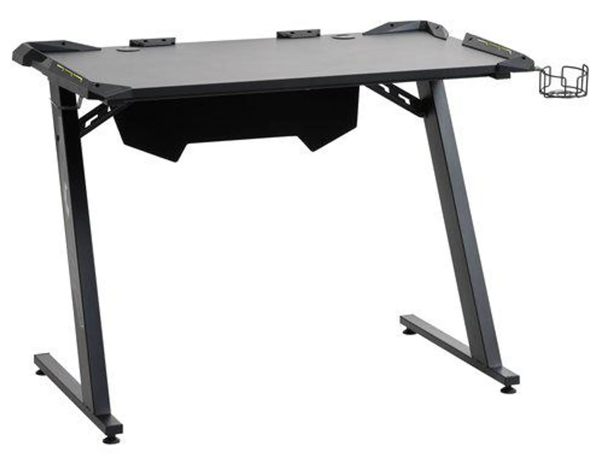 Gaming desk LINDHOLM with LED black