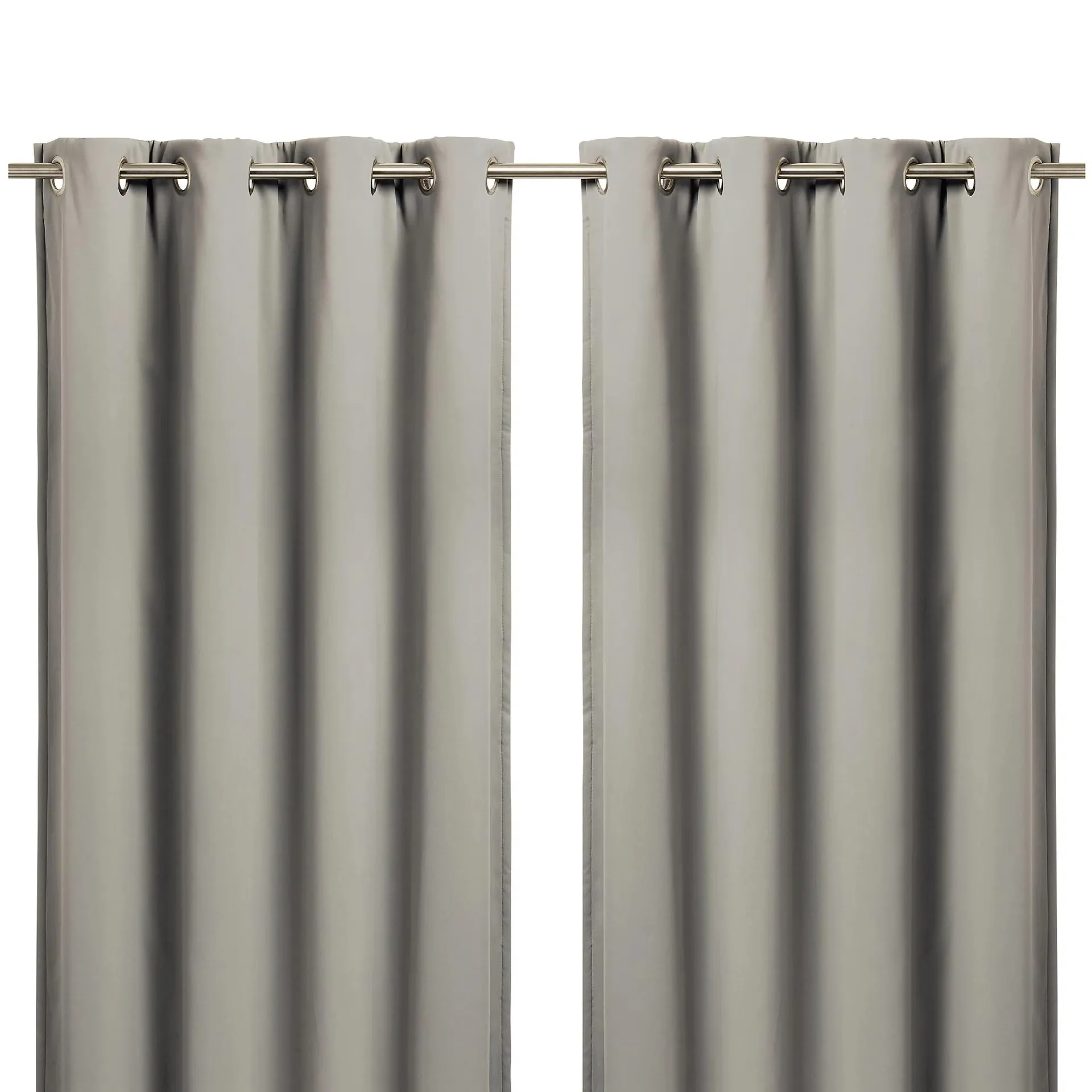 Vestris Taupe Plain Blackout & thermal Eyelet Curtain (W)167cm (L)183cm, Pair