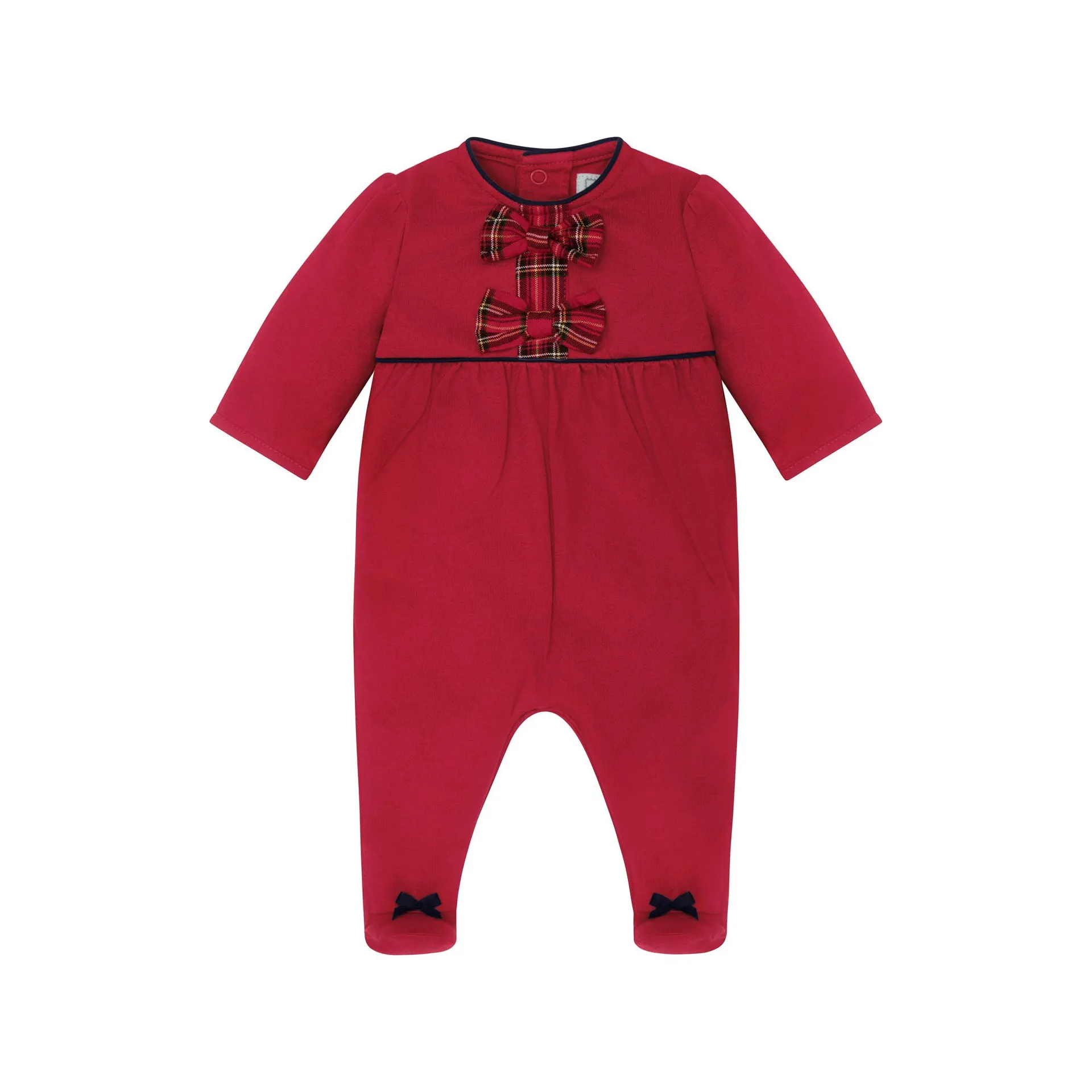 Kiki Tartan Bow Babygrow