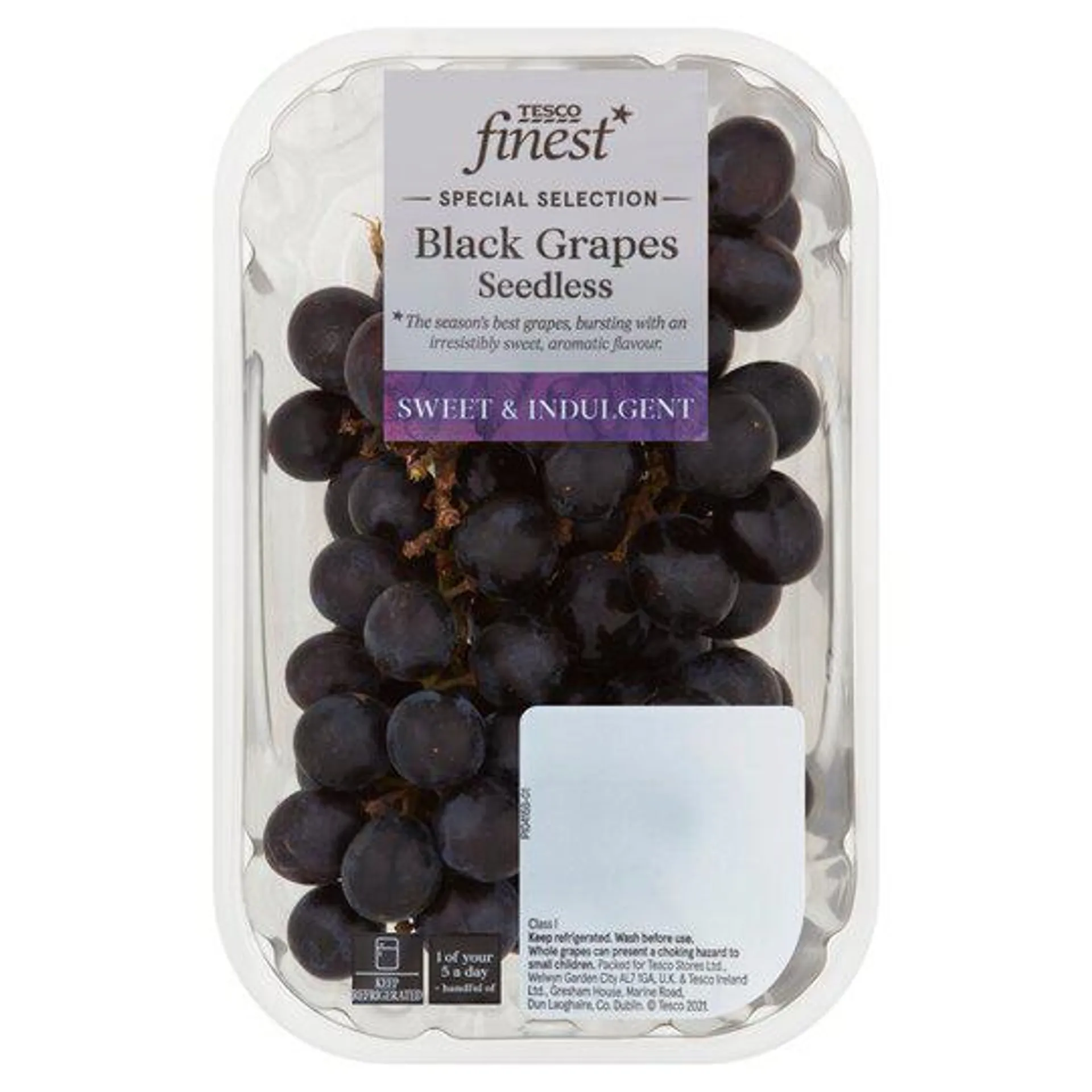 Tesco Finest Black Grapes Seedless 400G