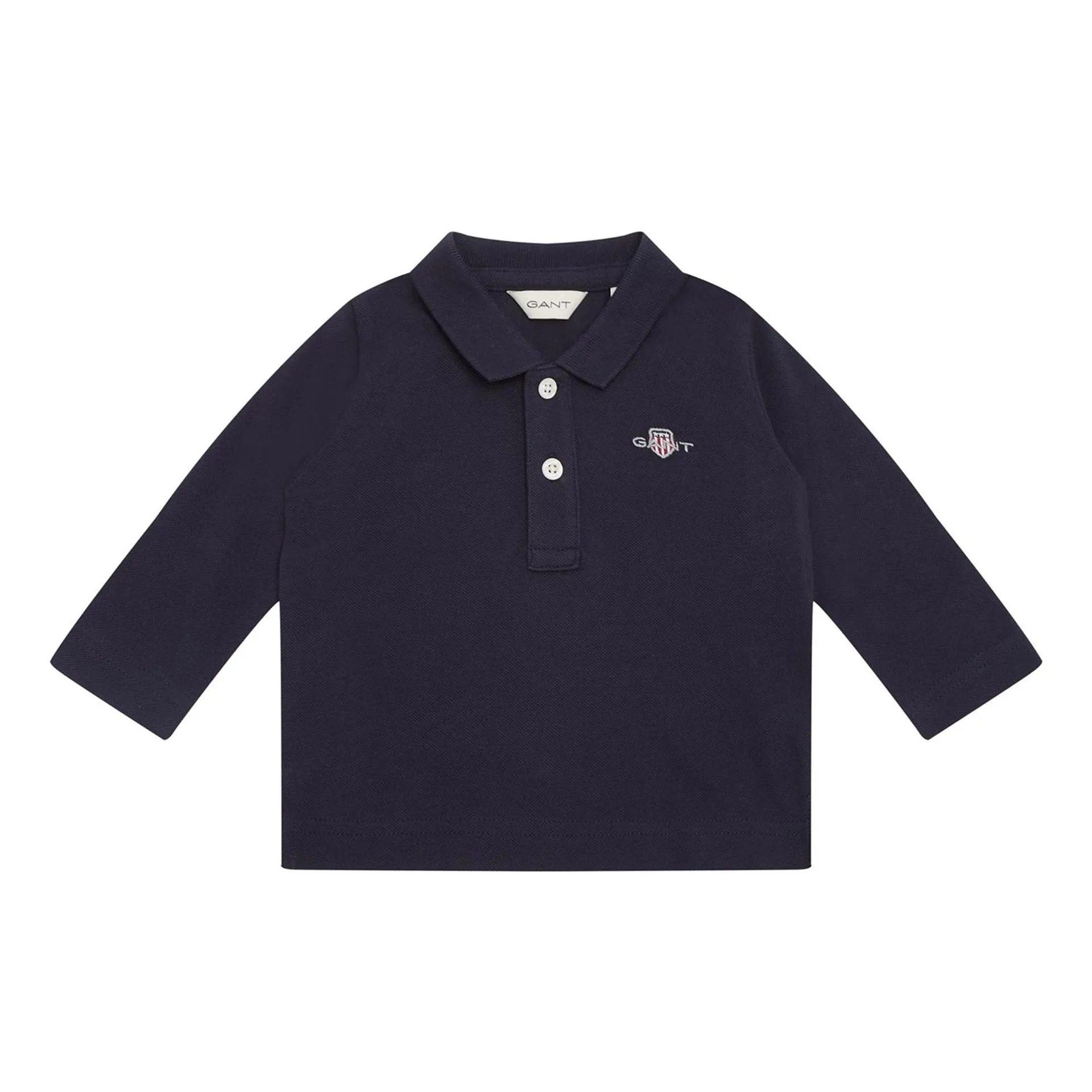 Shield Logo Long-Sleeved Polo Shirt