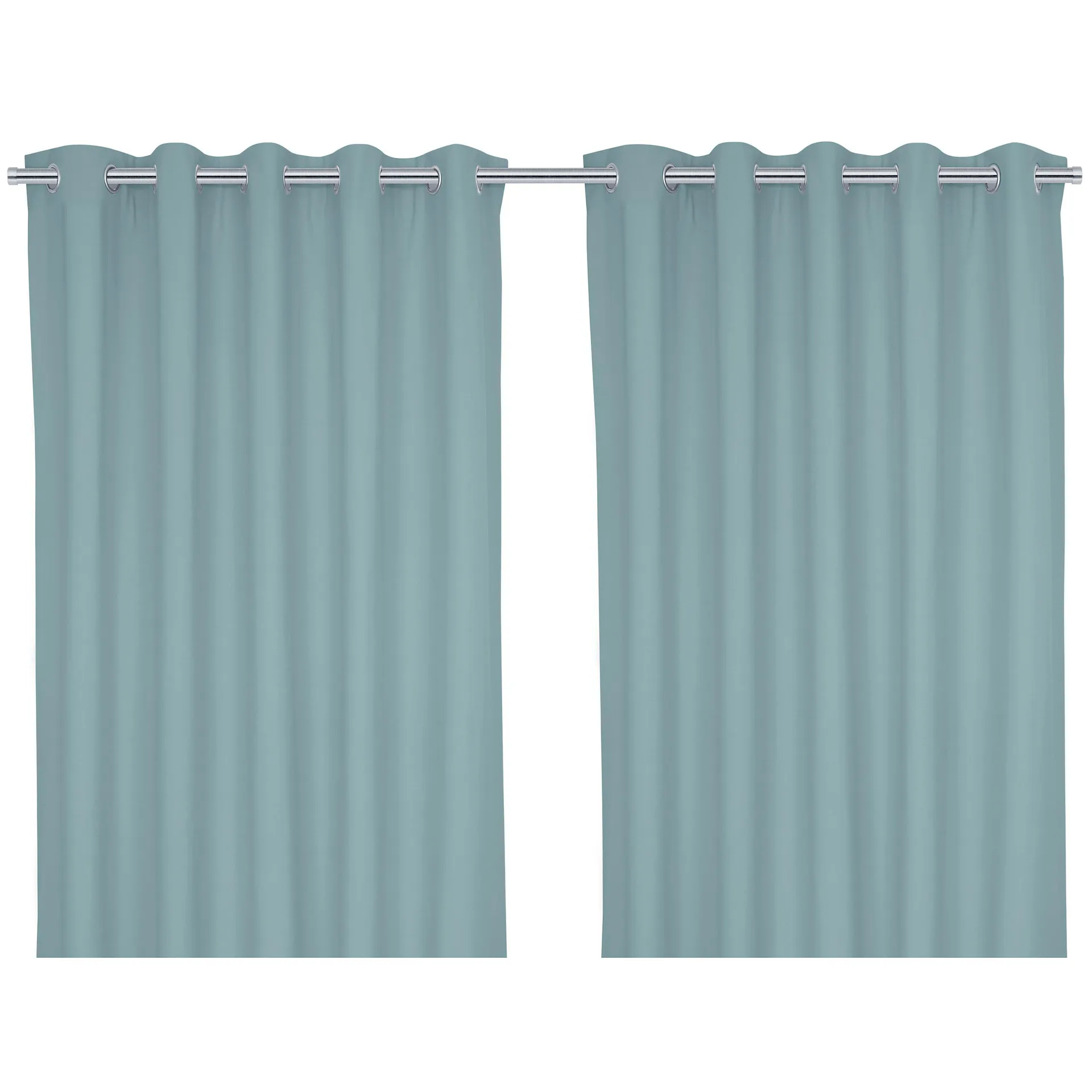 Hiva Light blue Solid dyed Lined Eyelet Curtain (W)167cm (L)183cm, Pair