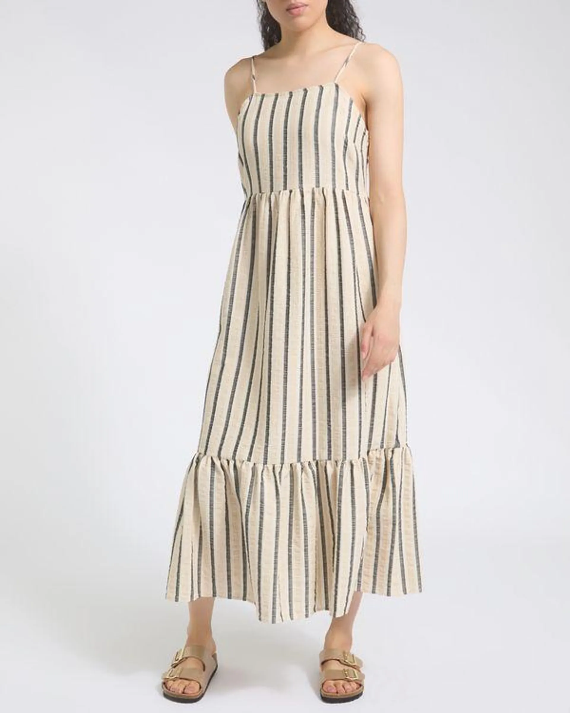 Tiered Striped Dress