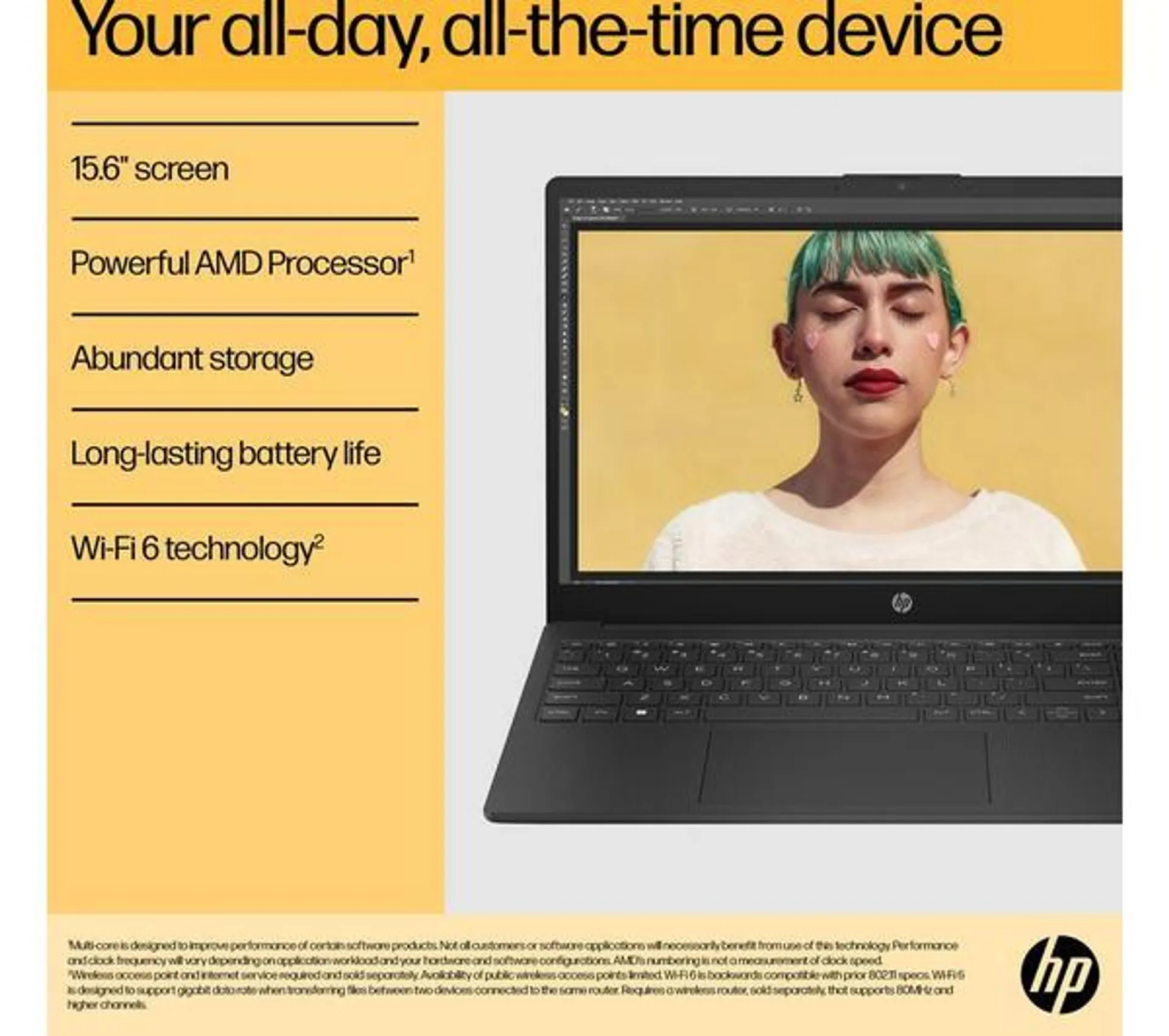 HP 15-fc0514sa 15.6" Laptop - AMD Ryzen 5, 256 GB, Black