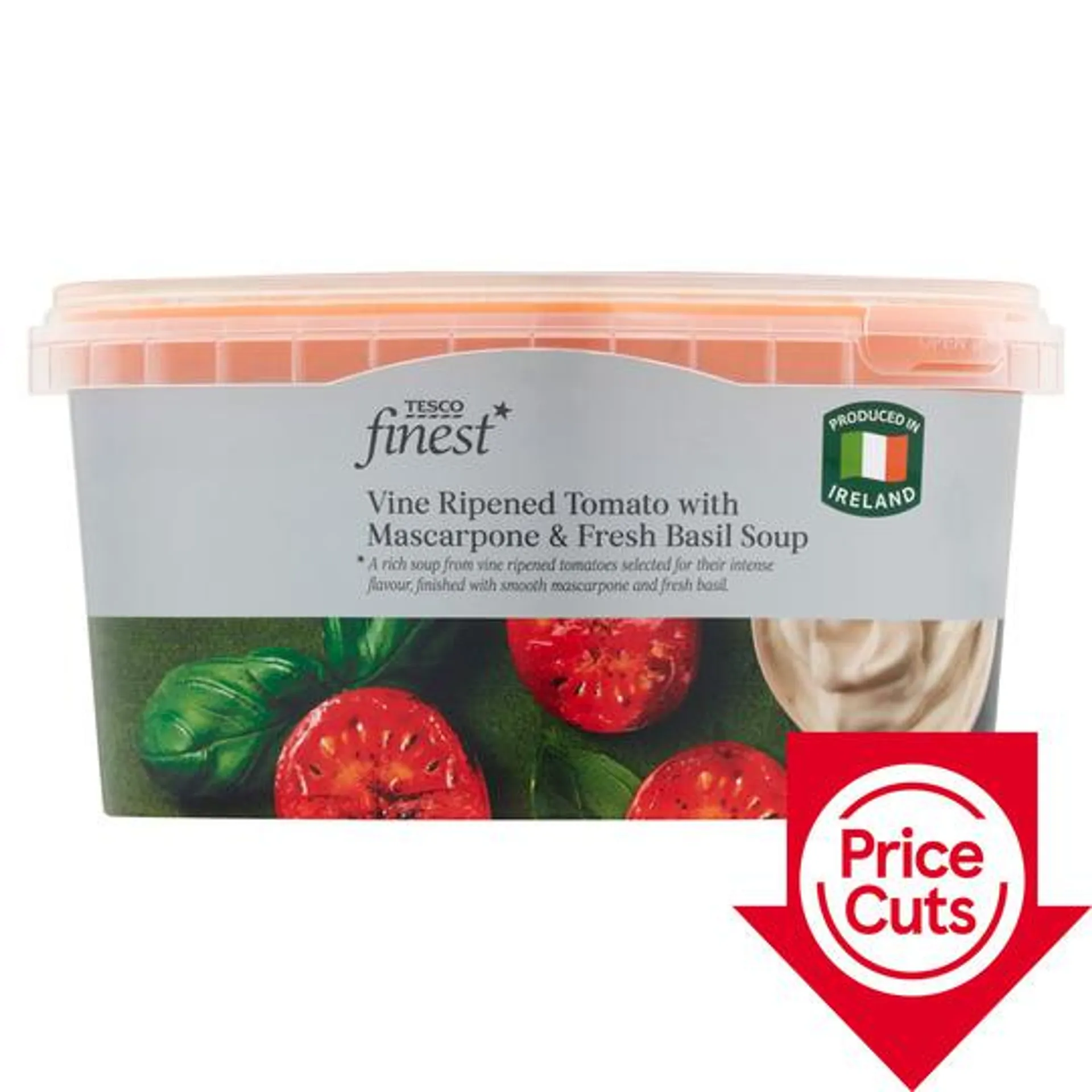 Tesco Finest* Tomato With Mascarpone And Fresh Basil Soup 400G