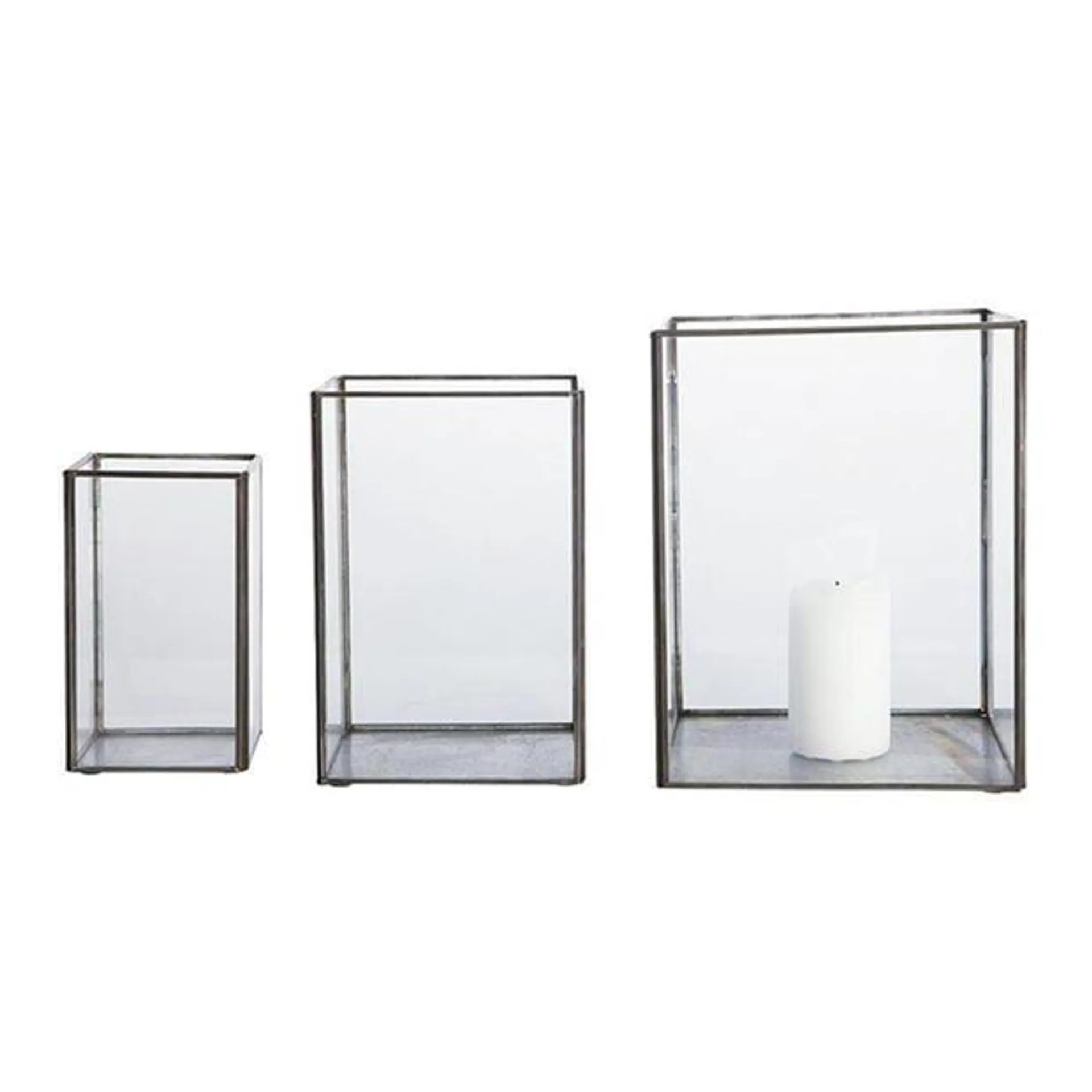 Doctor Pillar Lanterns - Set of 3 - Black