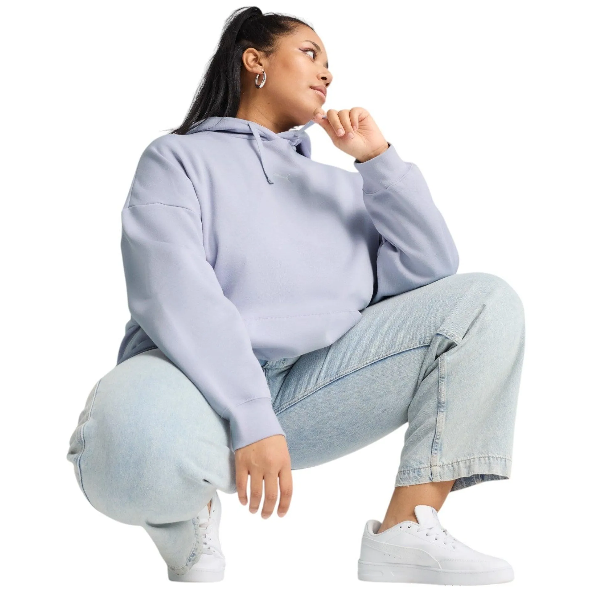 Puma Essentials Womens Oversized Fleece Hoodie