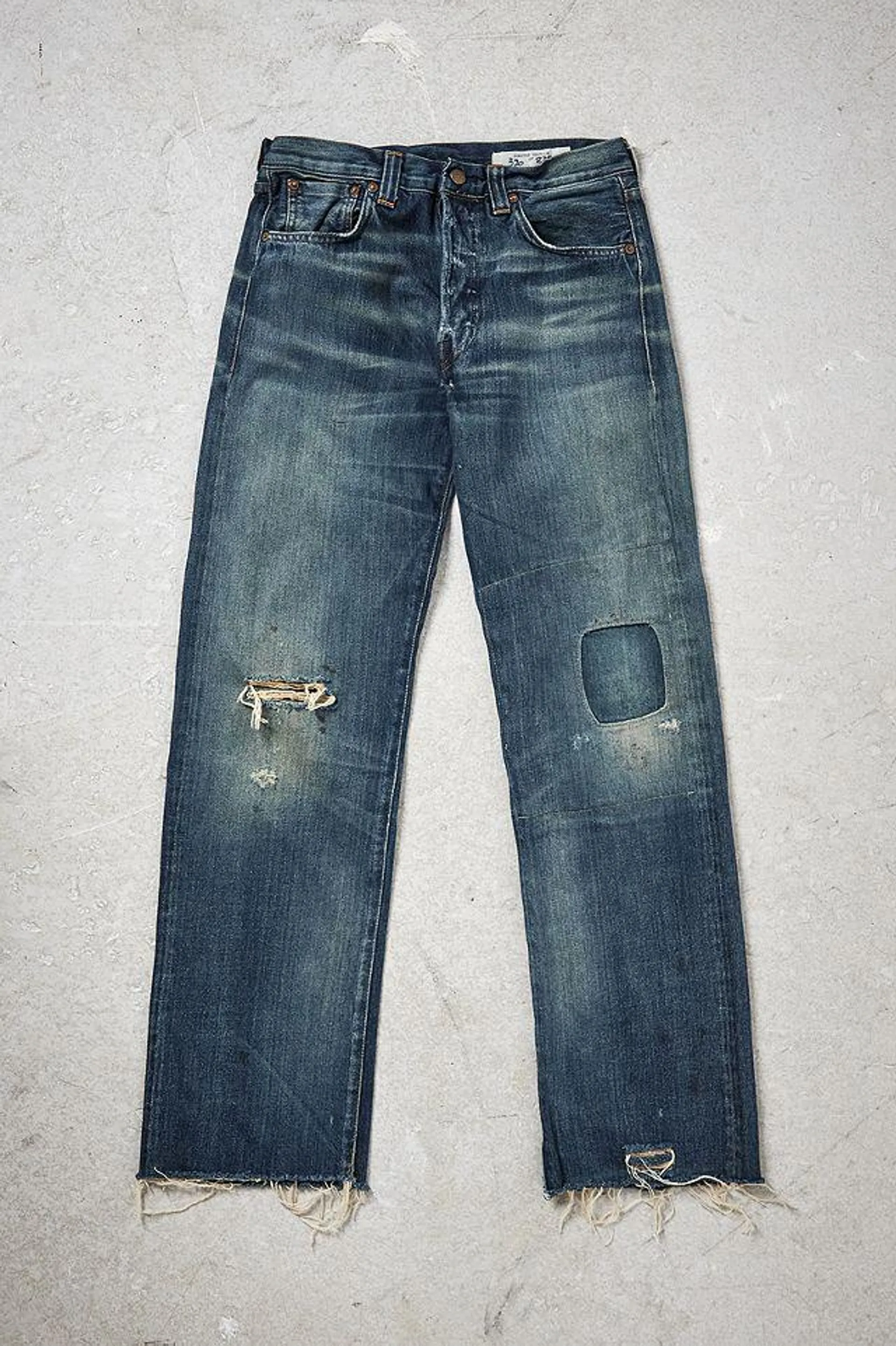 Urban Renewal One-Of-A-Kind Levi's Raw 501 Slim Jeans