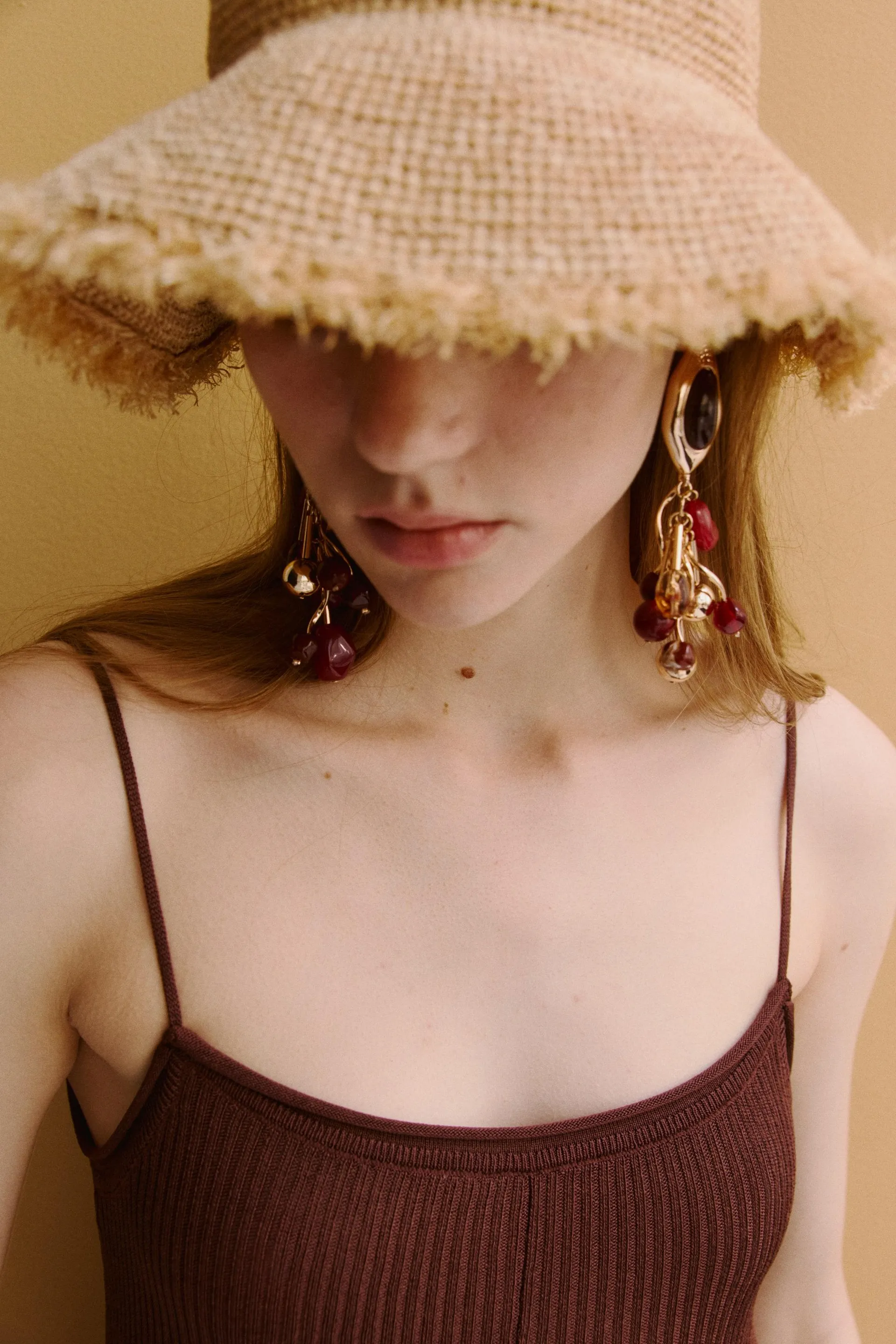 Long cluster earrings