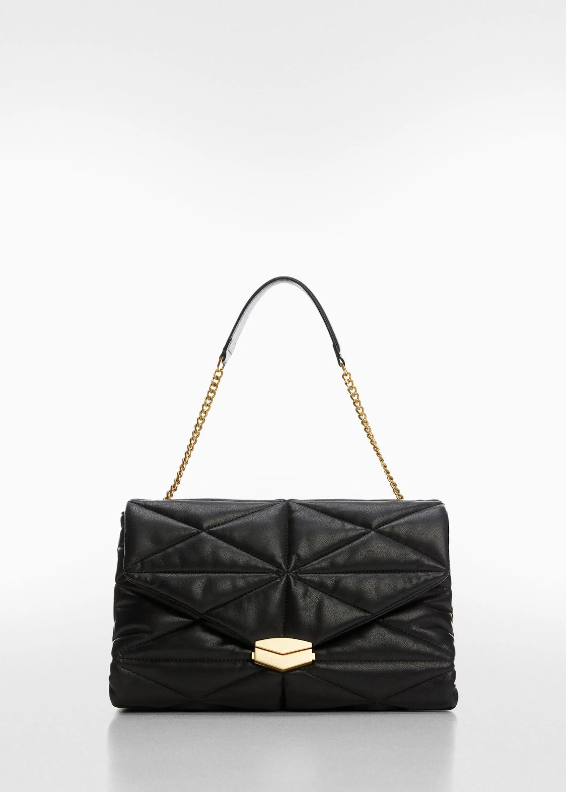 Quilted bag with chain handle
