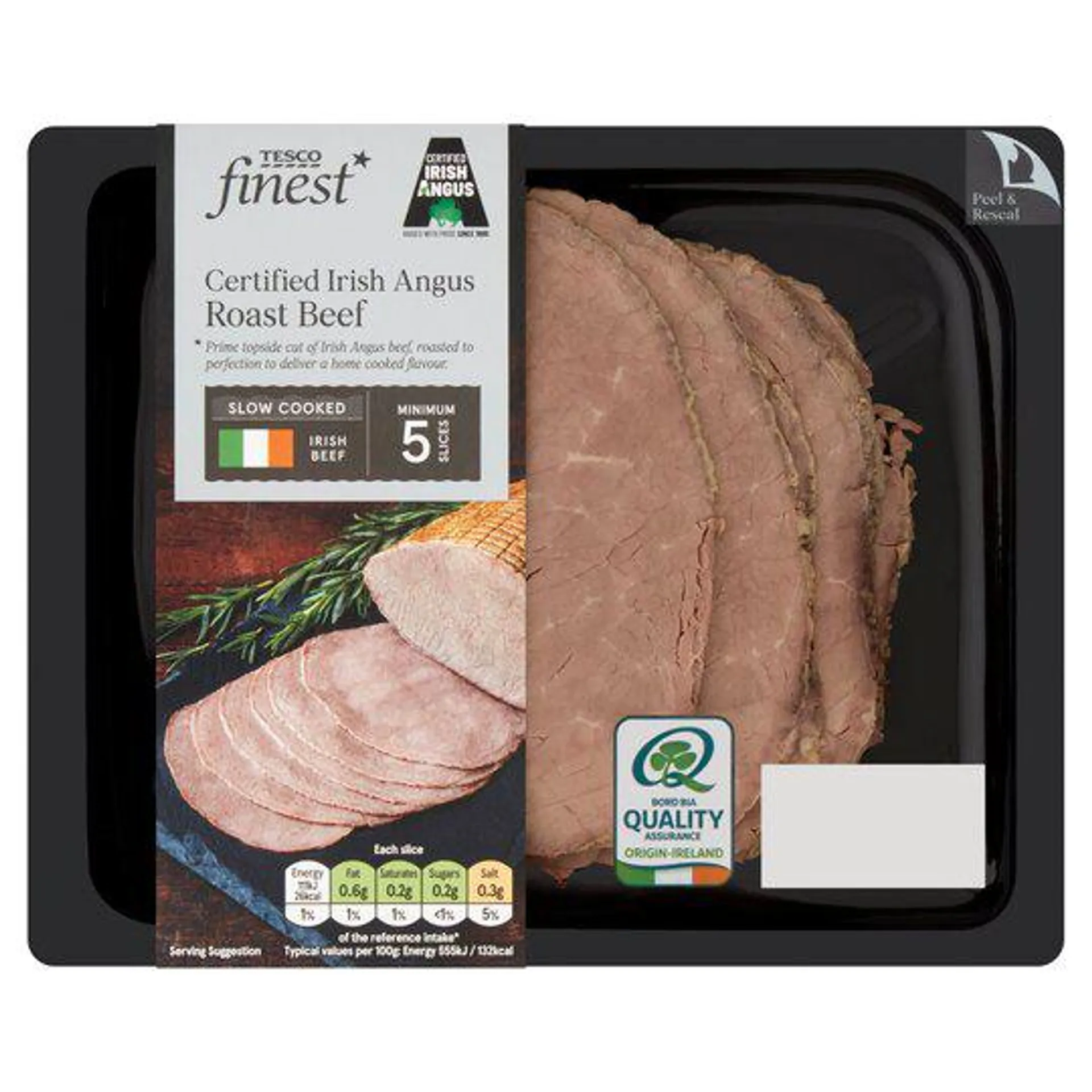 Tesco Finest* Cert Irish Angus Roast Beef 100G