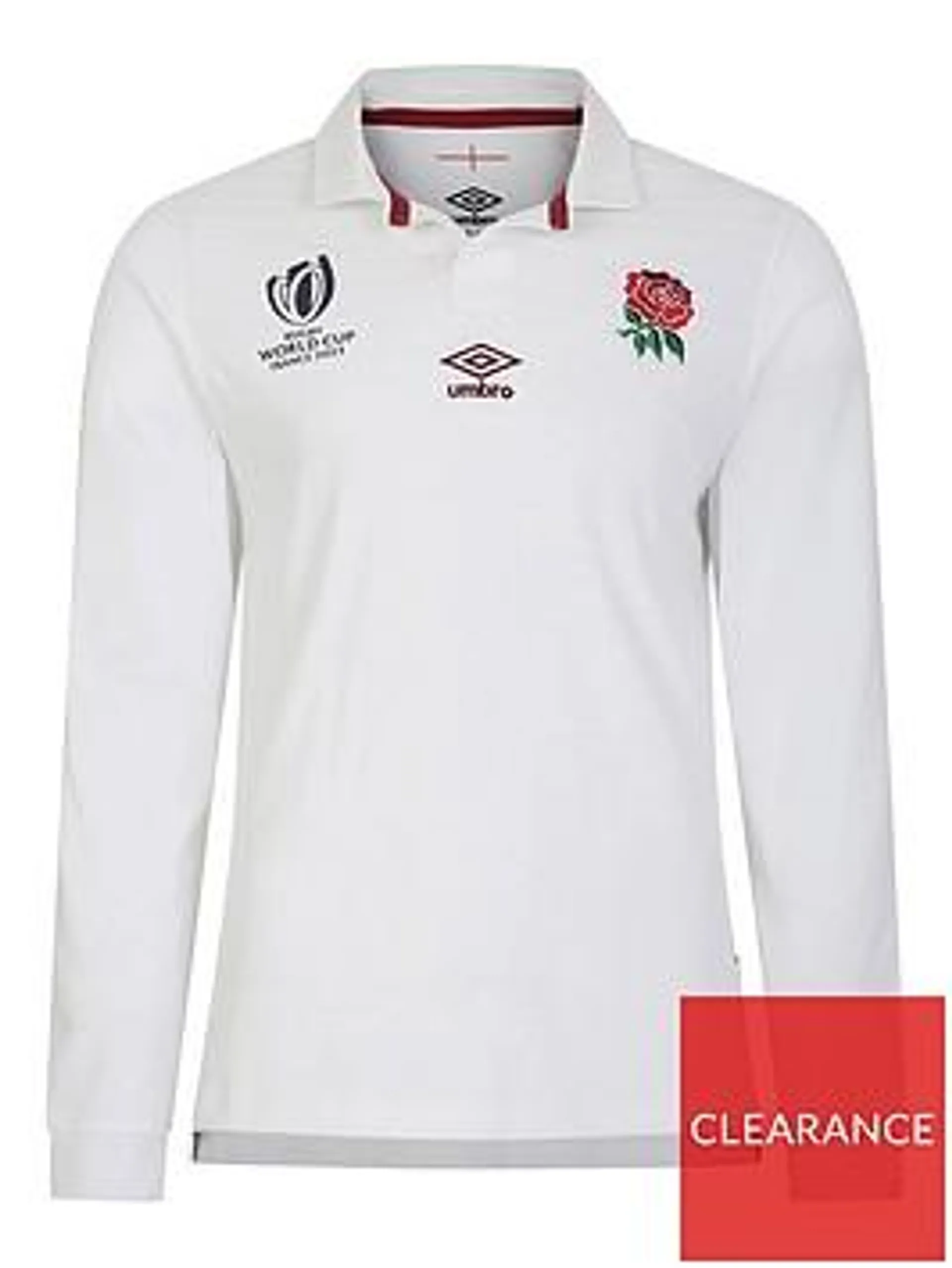 Mens England WC Home Classic Long Sleeve Jersey - White