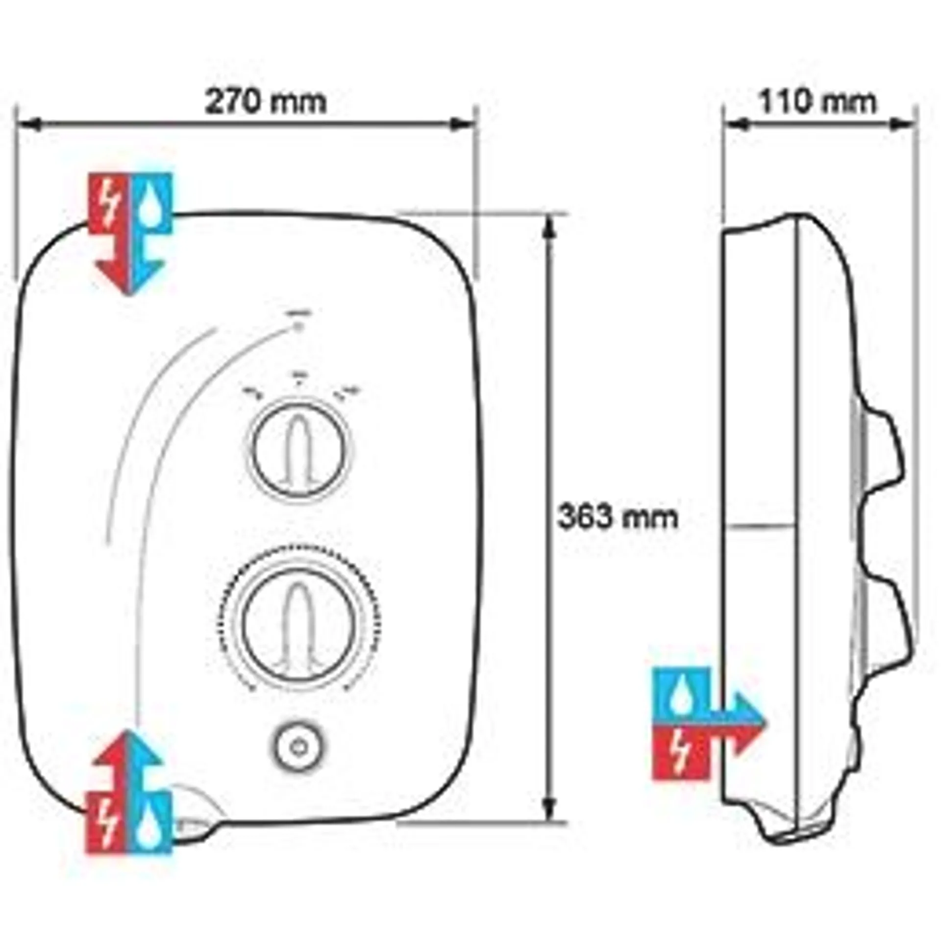 Mira Elite SE White/Chrome 9.8kW Silent Pumped Electric Shower