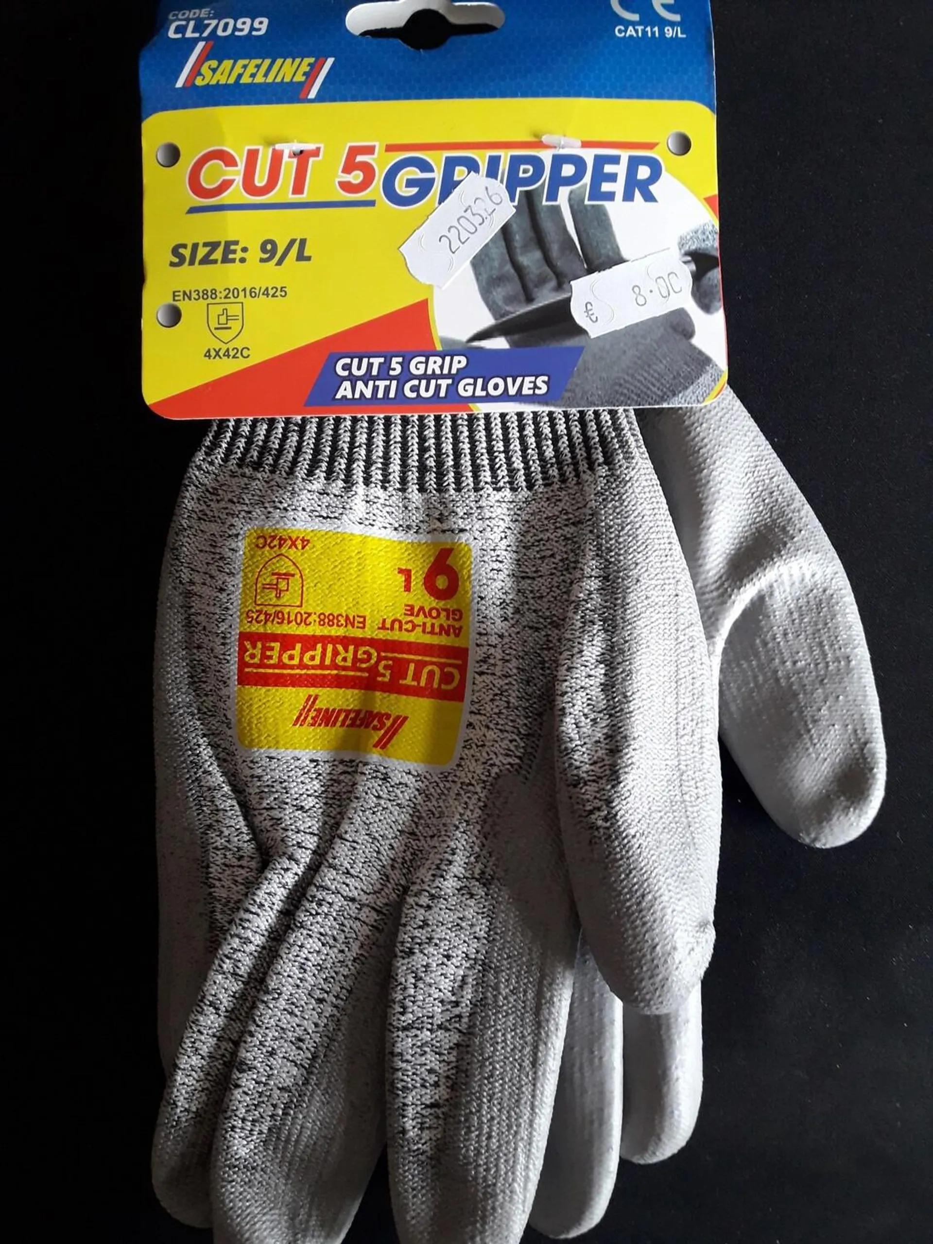 Safeline Anti Cut 5 Gripper Gloves