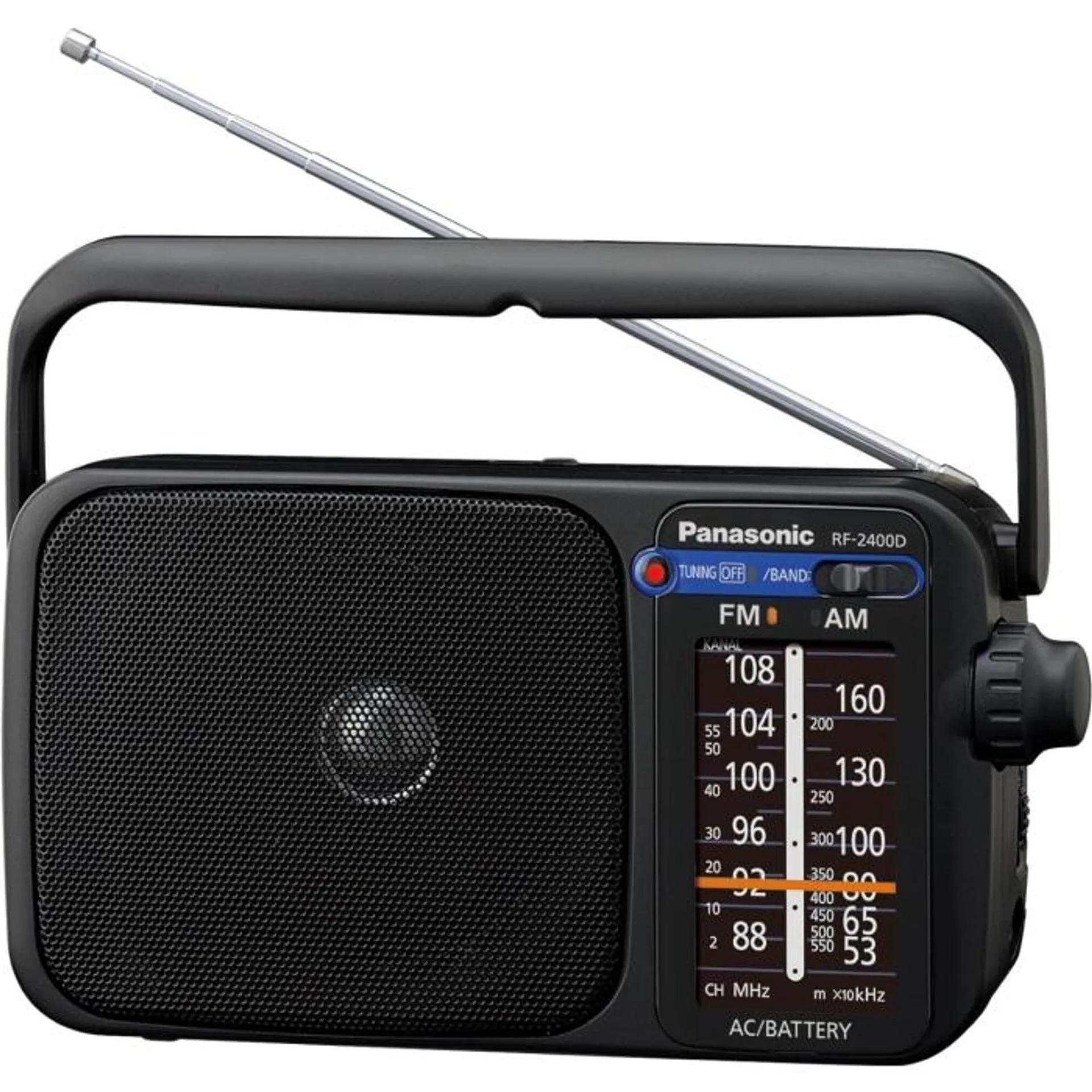 Panasonic RF2400EB9K, Portable AM/FM Radio