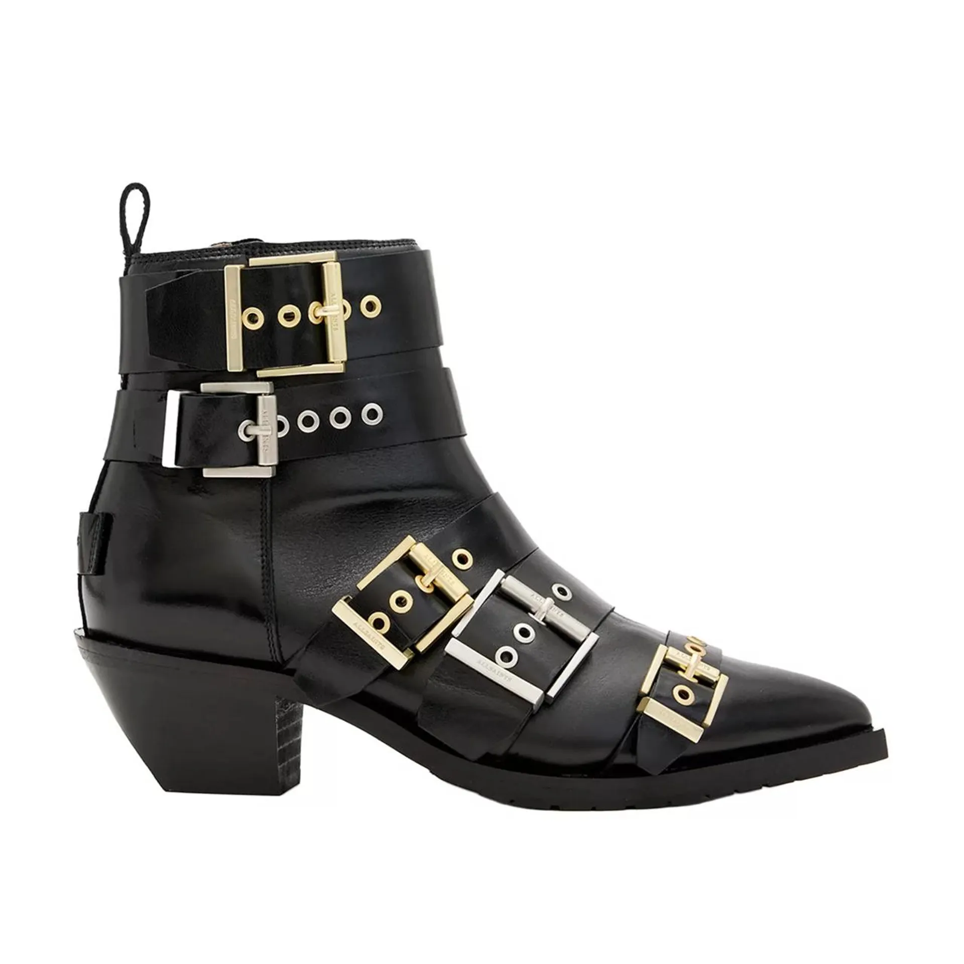 PROMOTION ALLSAINTS Jane Buckle Leather Ankle Boots €319.00 €255.20